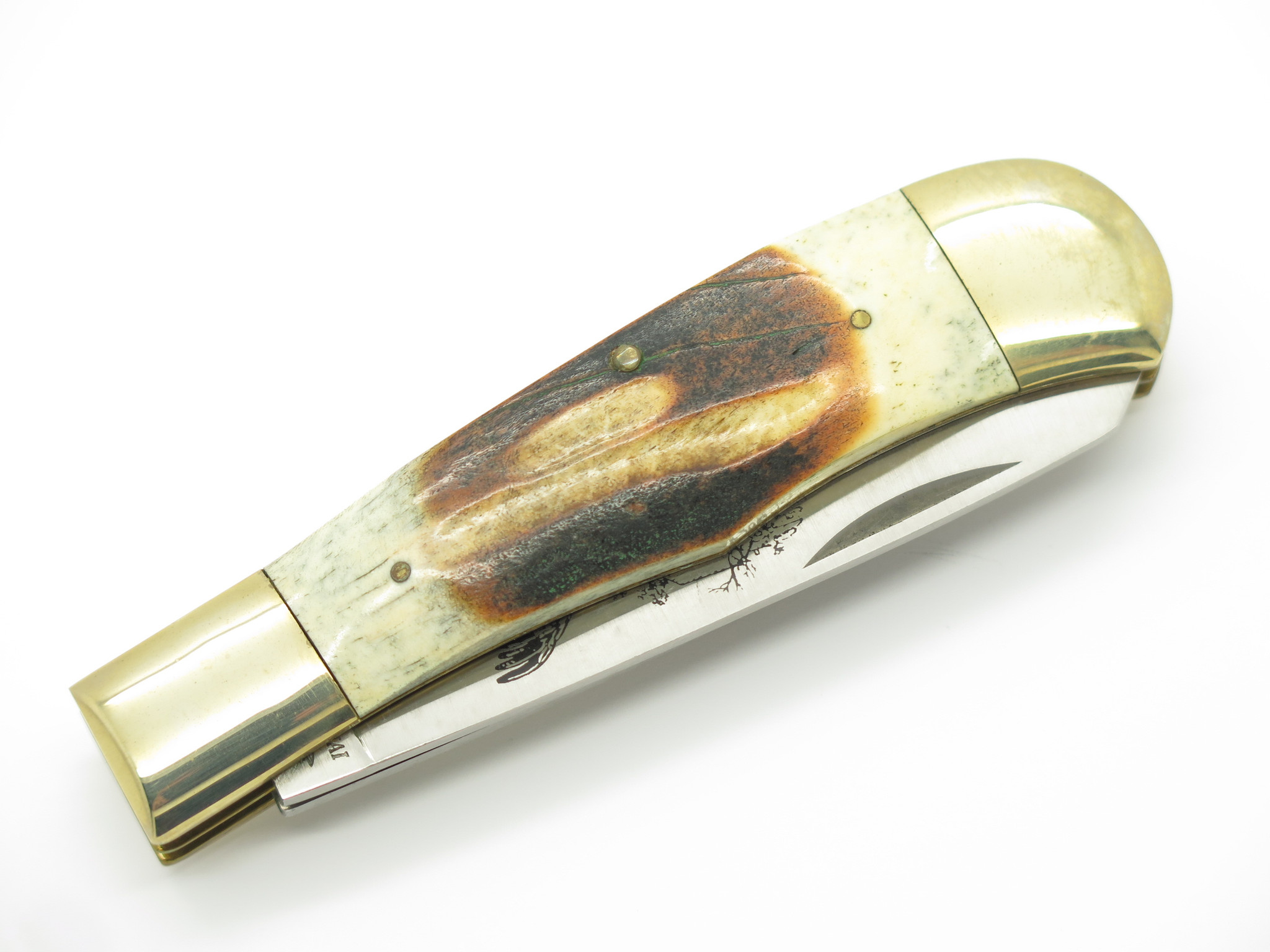 Vtg Parker Cut Co. Seizo Imai Seki Japan K-77 Stag Trapper Folding