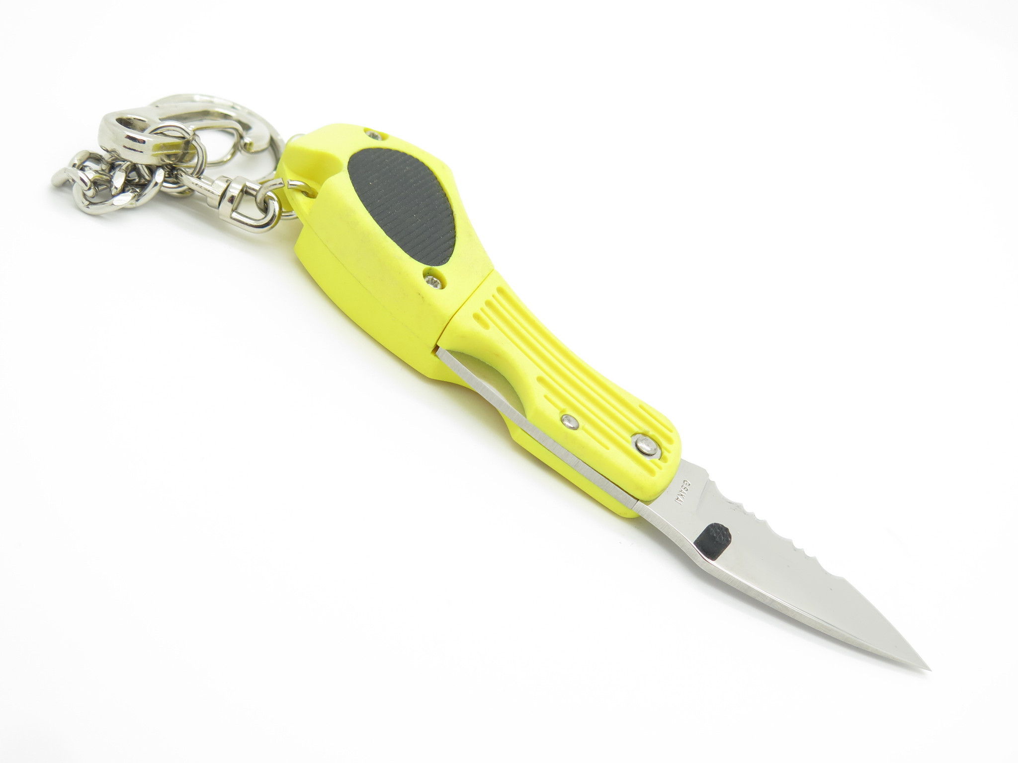 Vtg G. Sakai Spyderco Hotaru Seki Japan Yellow Keychain Light
