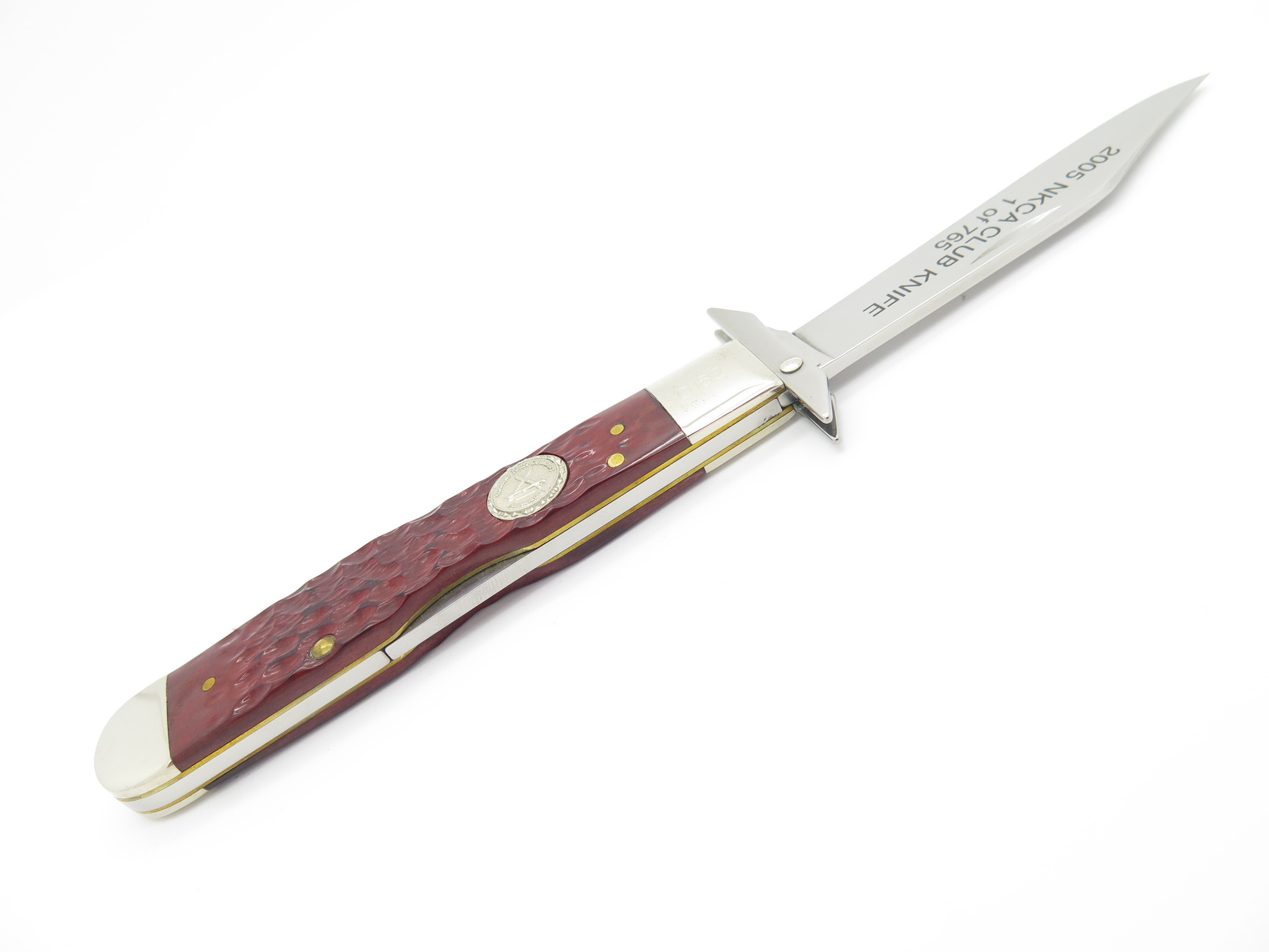 2005 Case XX NKCA 6111 Cheetah Red Bone Folding Hunter Lockback 2005 Case XX NKCA 6111 Cheetah Red Bone Folding Hunter Lockback