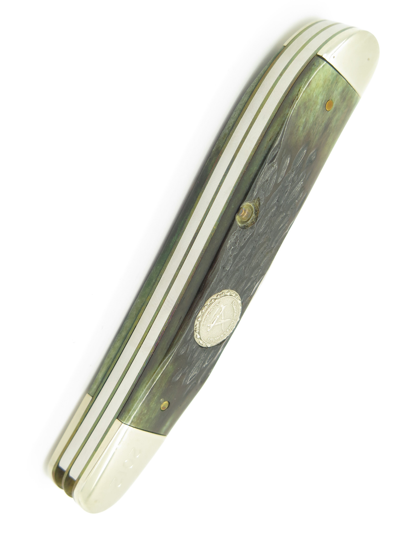 Vtg 1985 Case XX NKCA Club 66240 Green Bone Trapper Folding