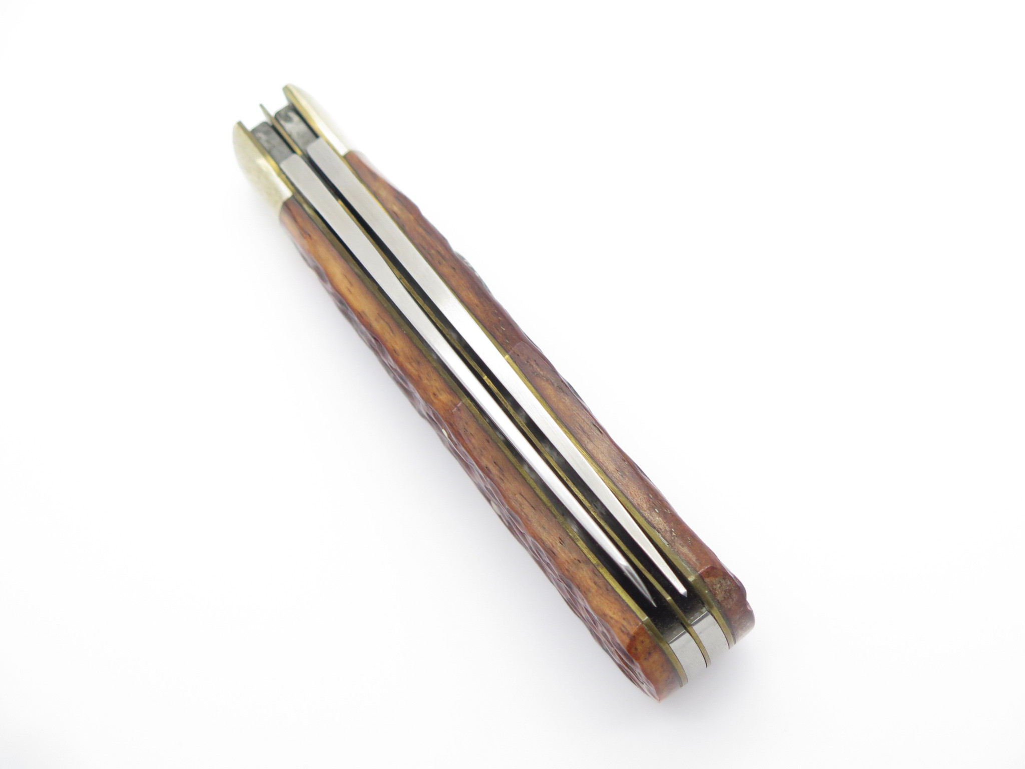 1988 Camillus USA NKCA Remington Jigged Bone Jumbo Trapper Folding