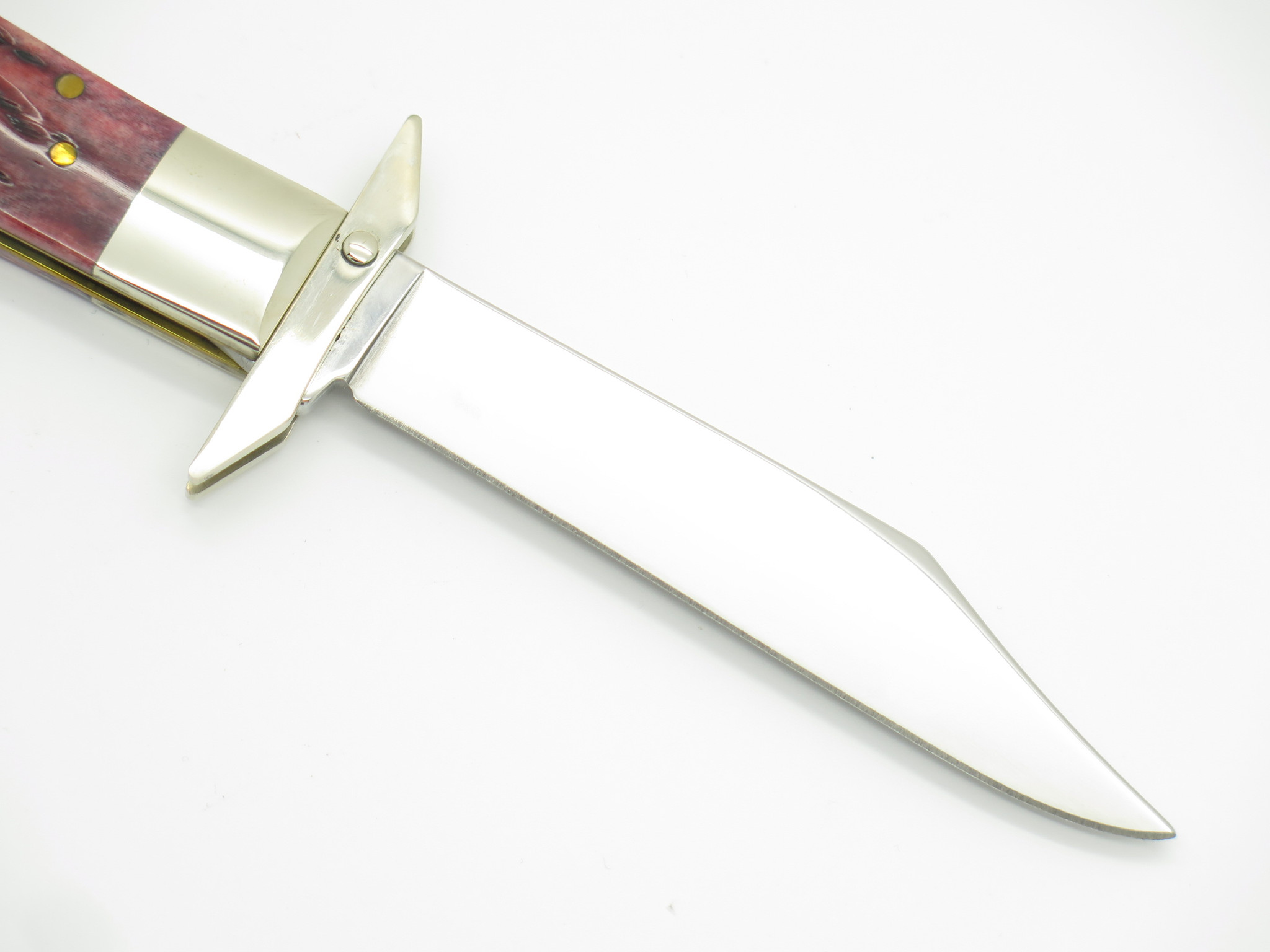 Case XX 6111 1/2 Cheetah Script Cranberry Swing Guard Folding