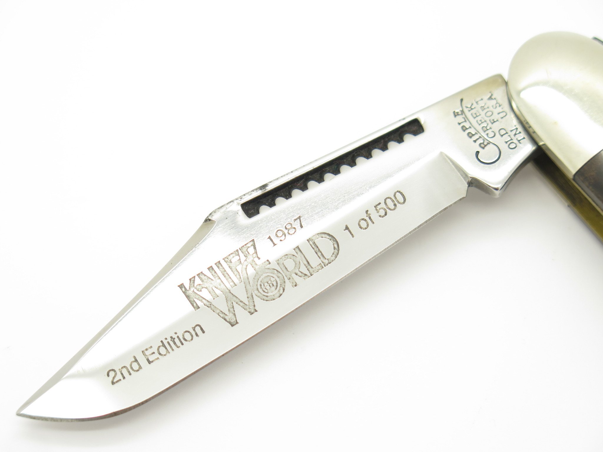 1987 Knife World 2nd Edition Cripple Creek USA Bob Cargill Folding