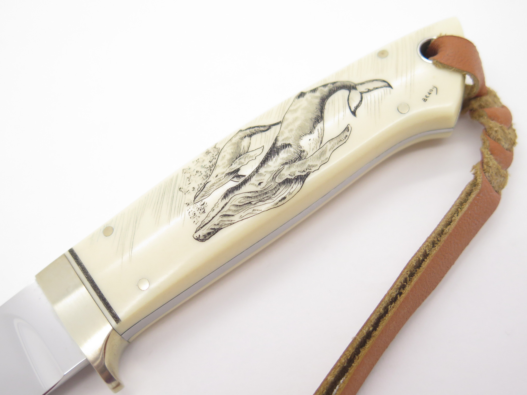 Seizo Imai Seki Japan Custom Whale Scrimshaw ATS-34 Loveless Fixed