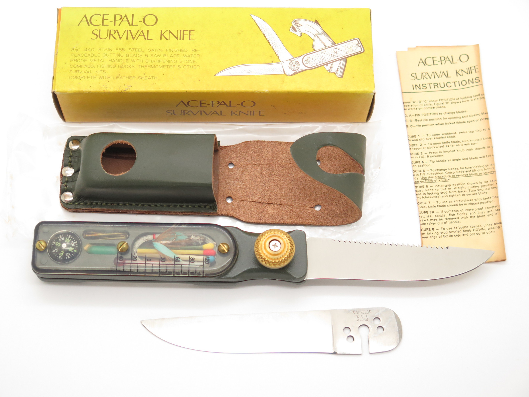 Vtg ACE-PAL-O Seki Japan Gr Apollo Space Age Survival Knife