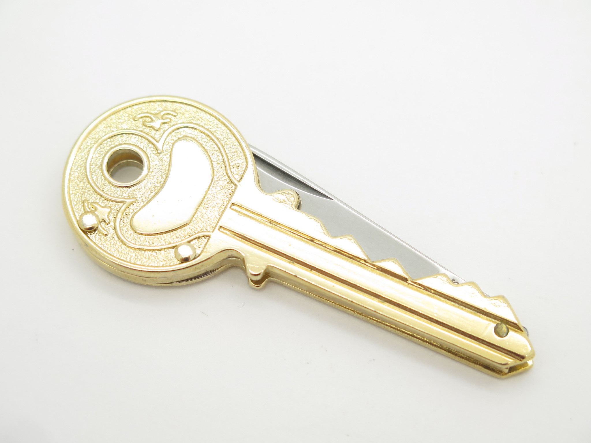 エジプトの7枚 Vtg Things Remembered Seizo Imai Seki Japan Brass Folding Pocket