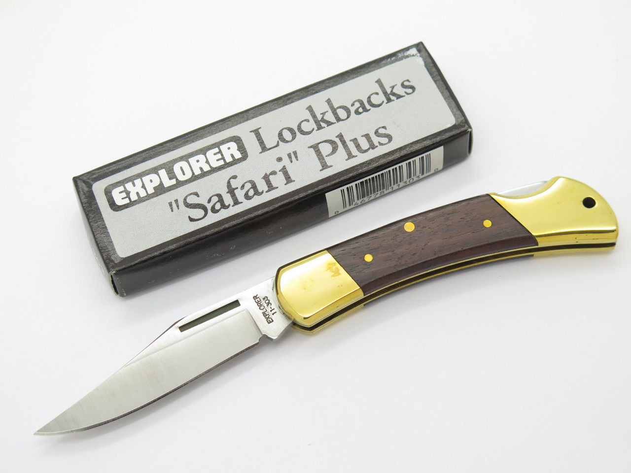 Vtg Explorer 11-303 Seki Japan Folding Lockback Pocket Knife Buck