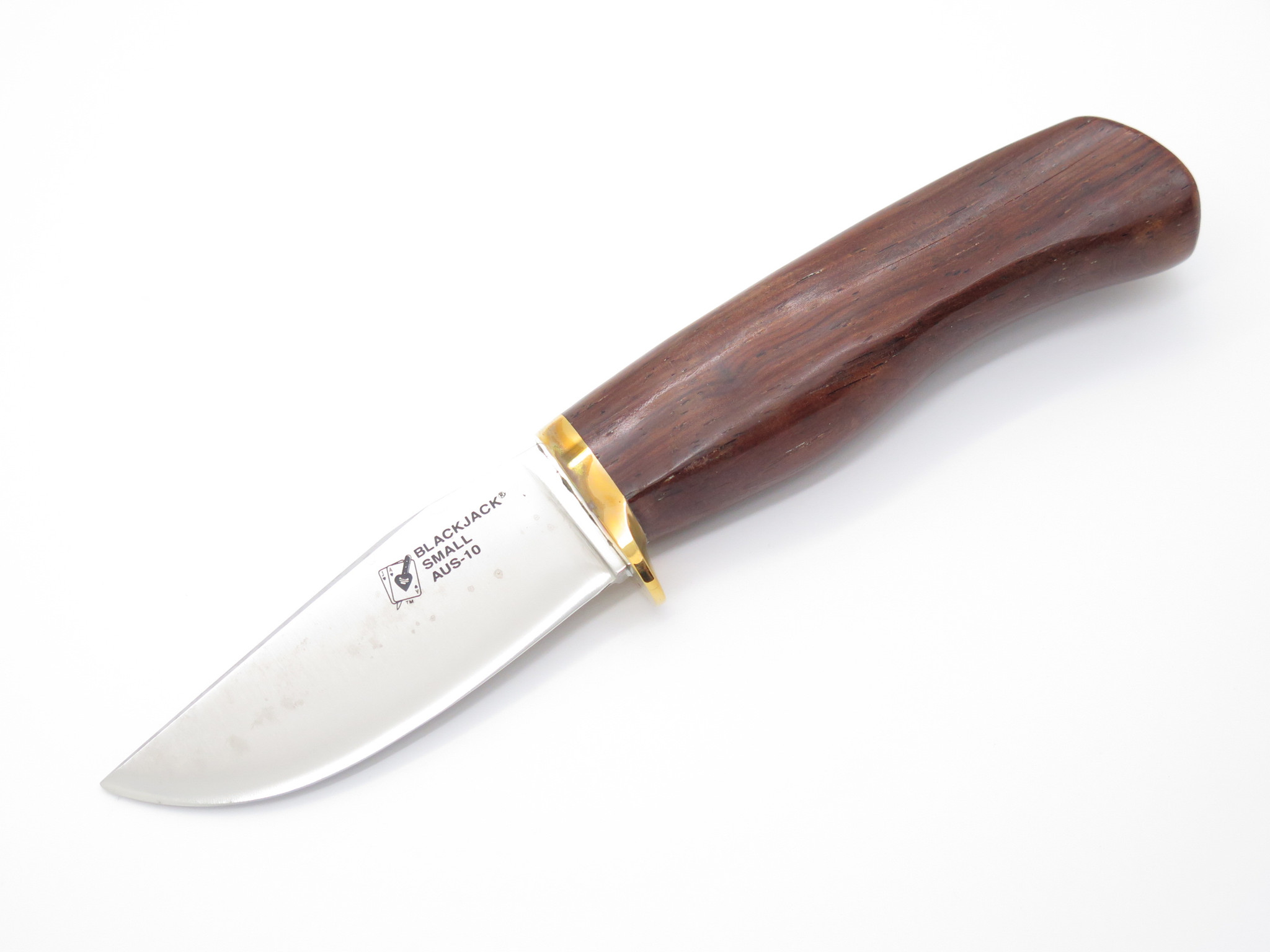 小物 yasuantique Vtg Blackjack Small Knifeware Seki Japan Wood & AUS-10 Fixed Blade