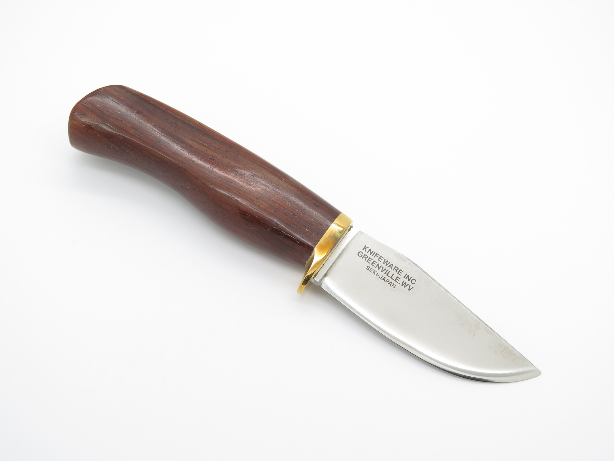 Vtg Blackjack Small Knifeware Seki Japan Wood & AUS-10 Fixed Blade