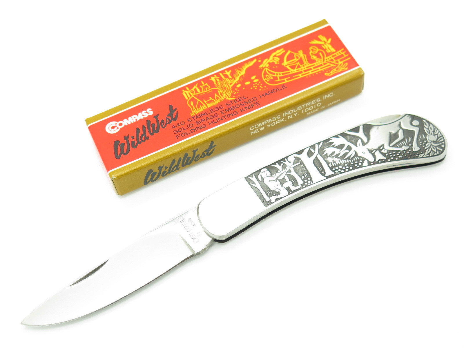 旅猿 〜20　計114セット Vtg Gutmann Explorer 11-353 Seki Japan Animal Stainless Lockback