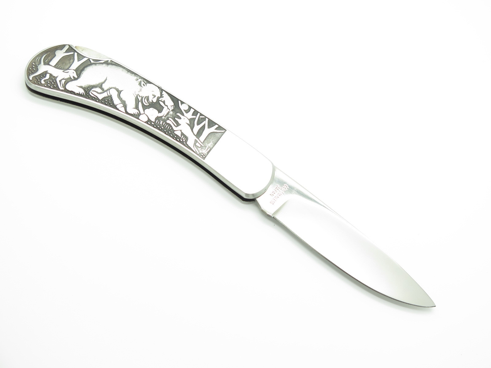 Vtg Gutmann Explorer 11-353 Seki Japan Animal Stainless Lockback