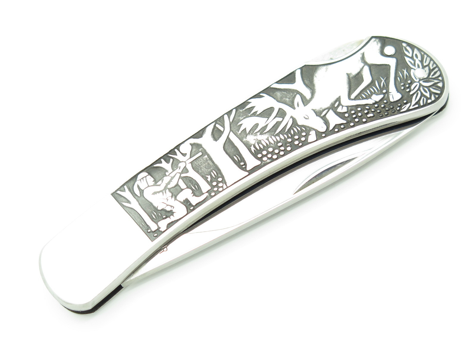 Vtg Gutmann Explorer 11-353 Seki Japan Animal Stainless Lockback