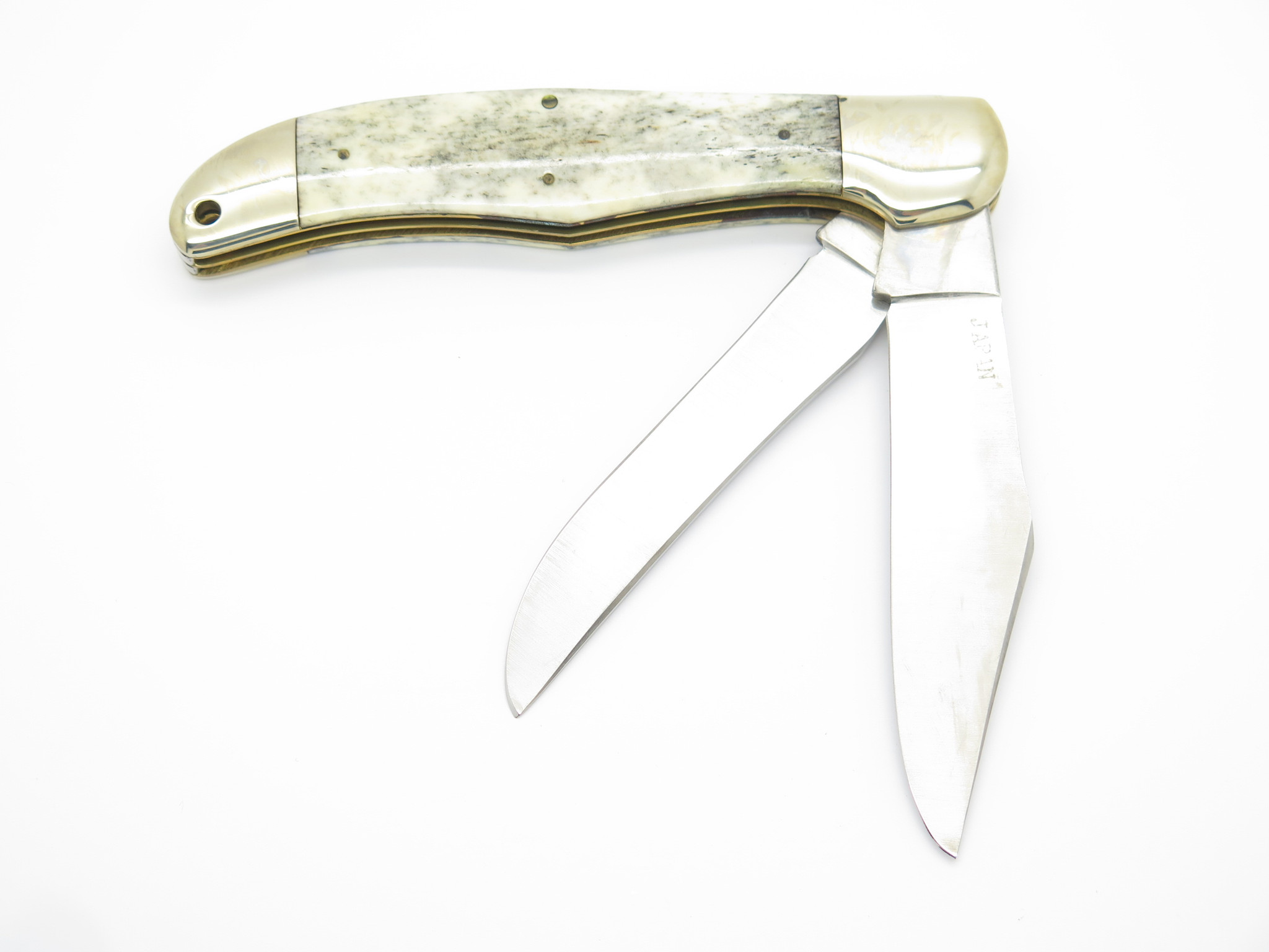 Vtg Parker Cut Co Seizo Imai Seki Japan Bone Double Blade Folding