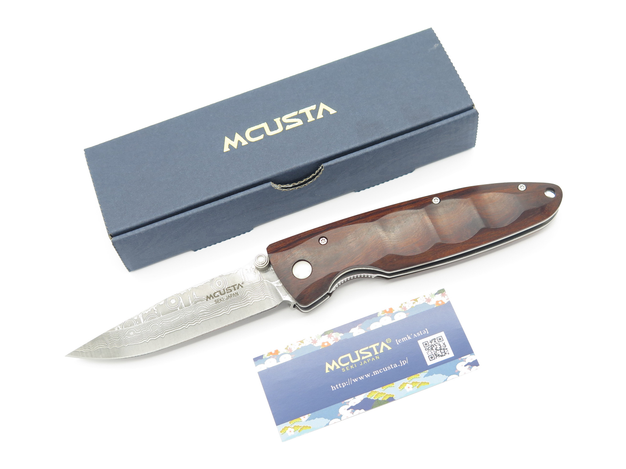Mcusta Seki Japan MC-18D Classic Wave Ironwood Damascus Folding
