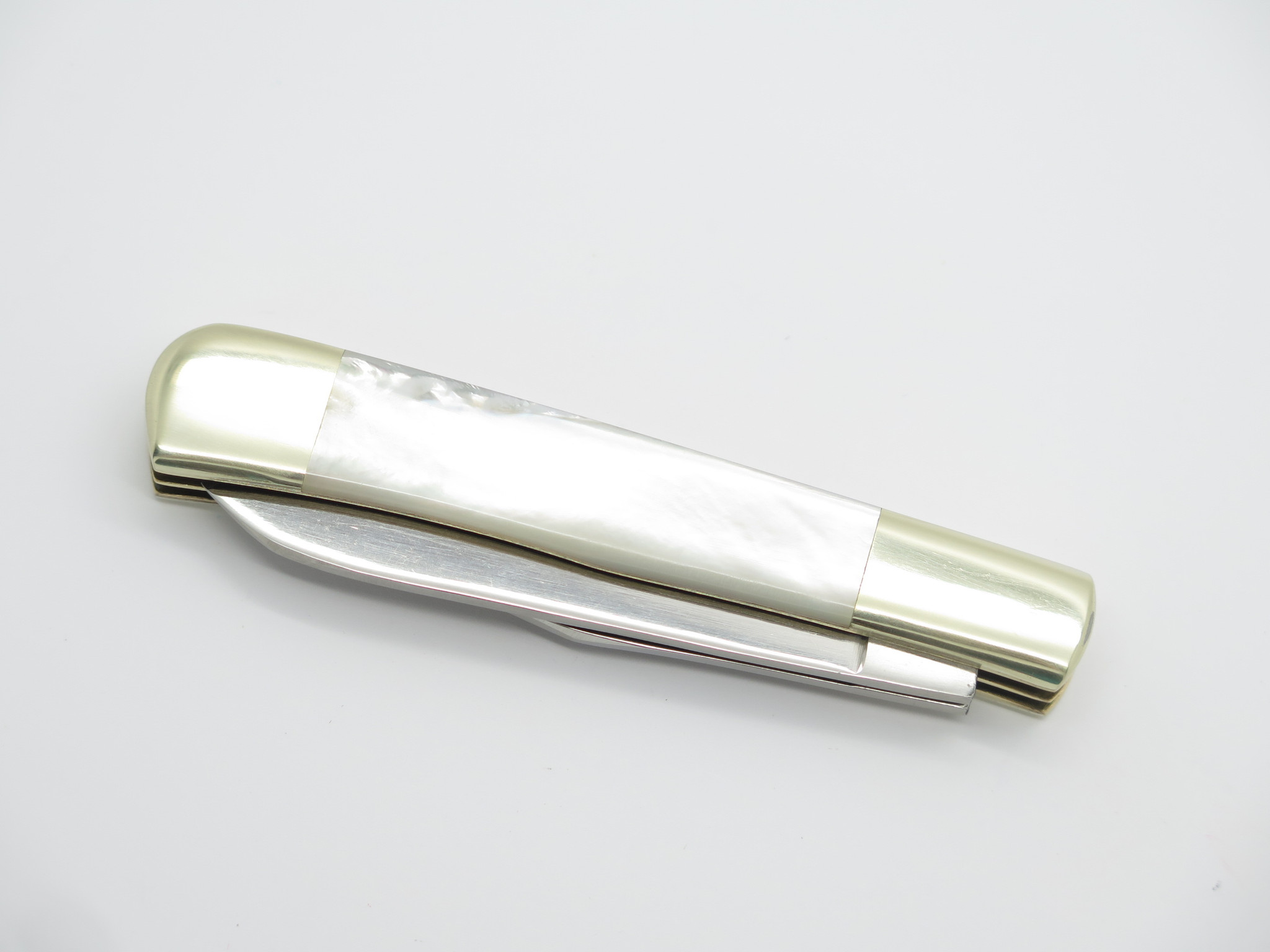 Vtg Parker American Blade Limited Mother Of Pearl Trapper Folding