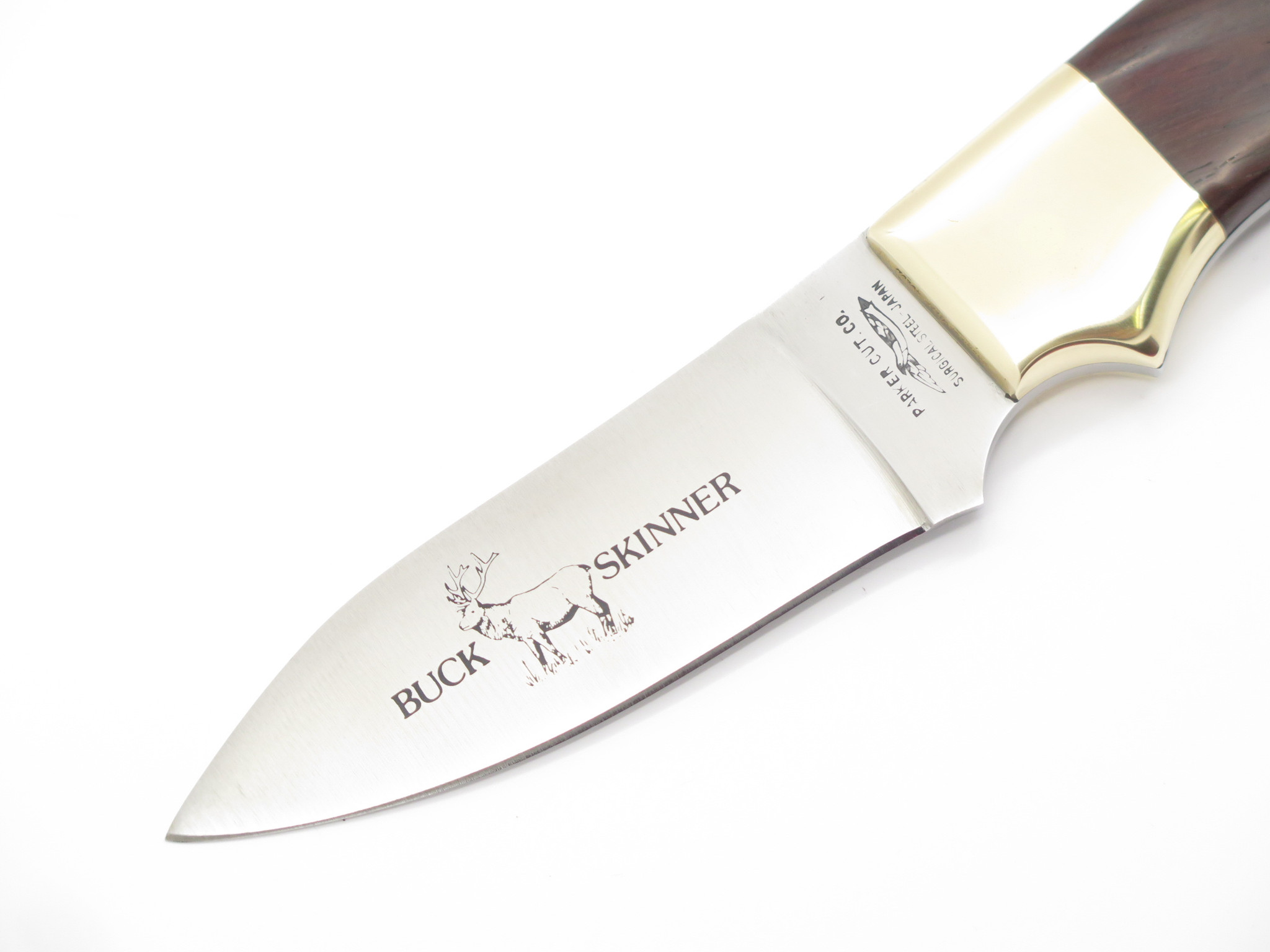 Vtg 1980s Parker Cut Co Tak Fukuta Seki Japan Rosewood Fixed Blade