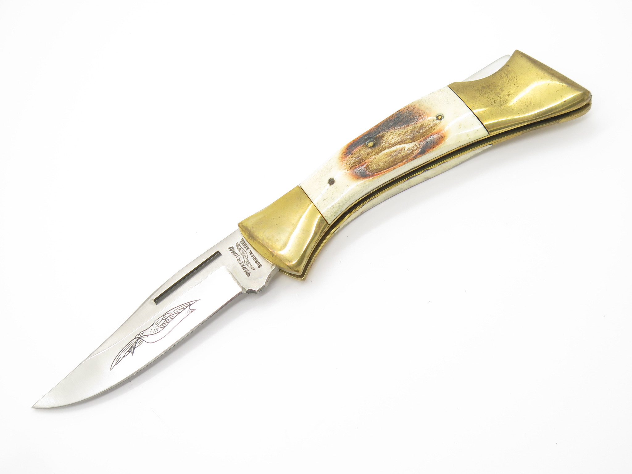 Vtg 1982-84 Parker Imai Eagle K266 Seki Japan Stag Folding Hunter