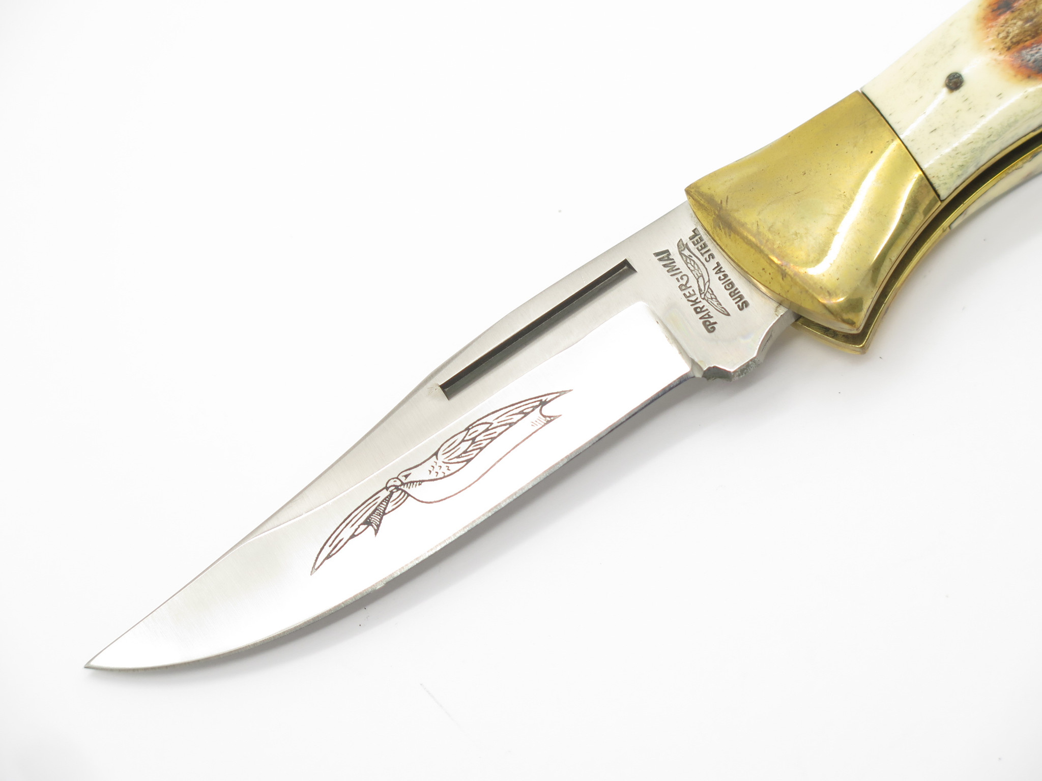 Vtg 1982-84 Parker Imai Eagle K266 Seki Japan Stag Folding Hunter