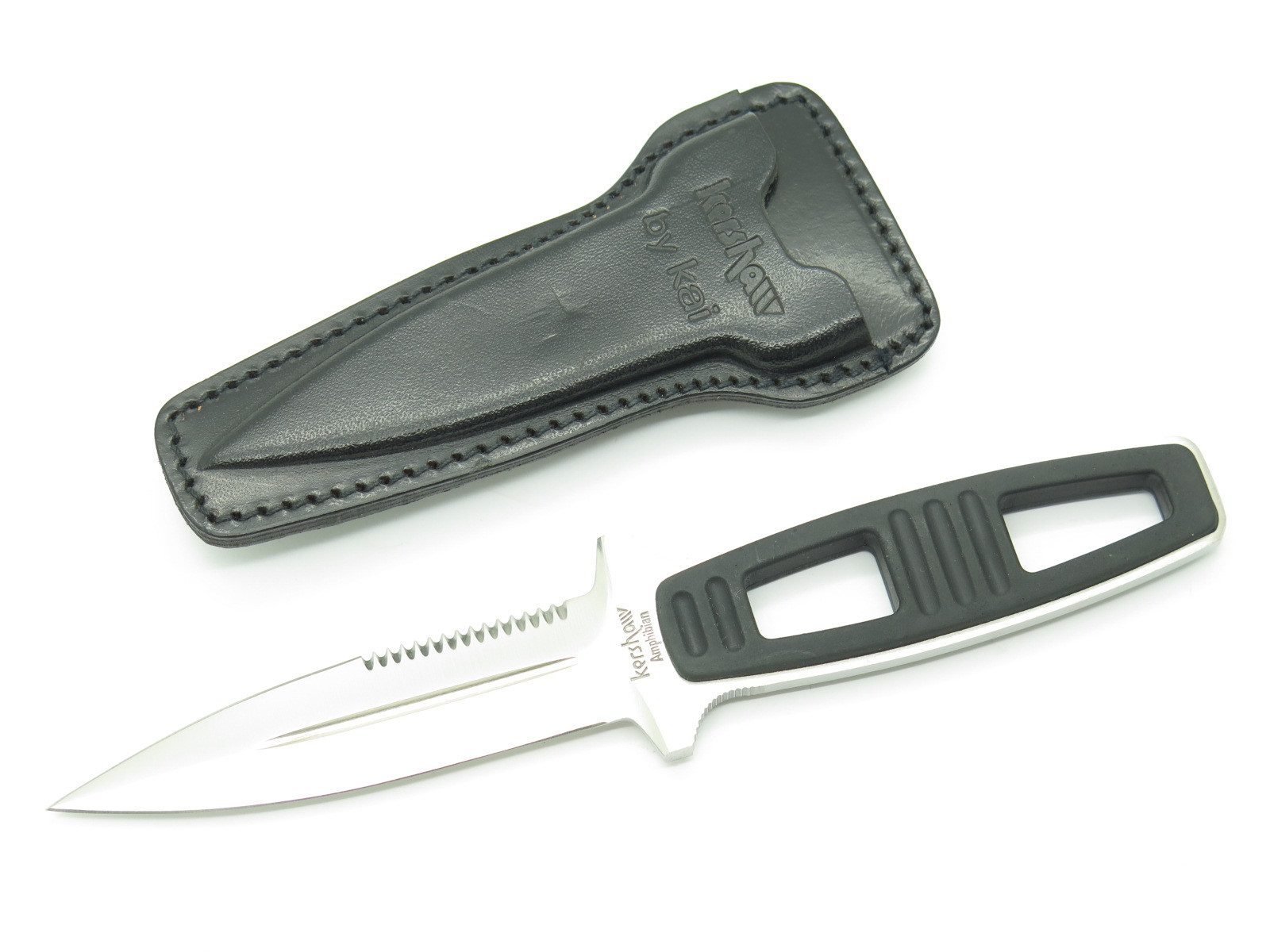 Vtg 1980s Kershaw 1006 Amphibian Hattori Seki Japan Fixed Blade