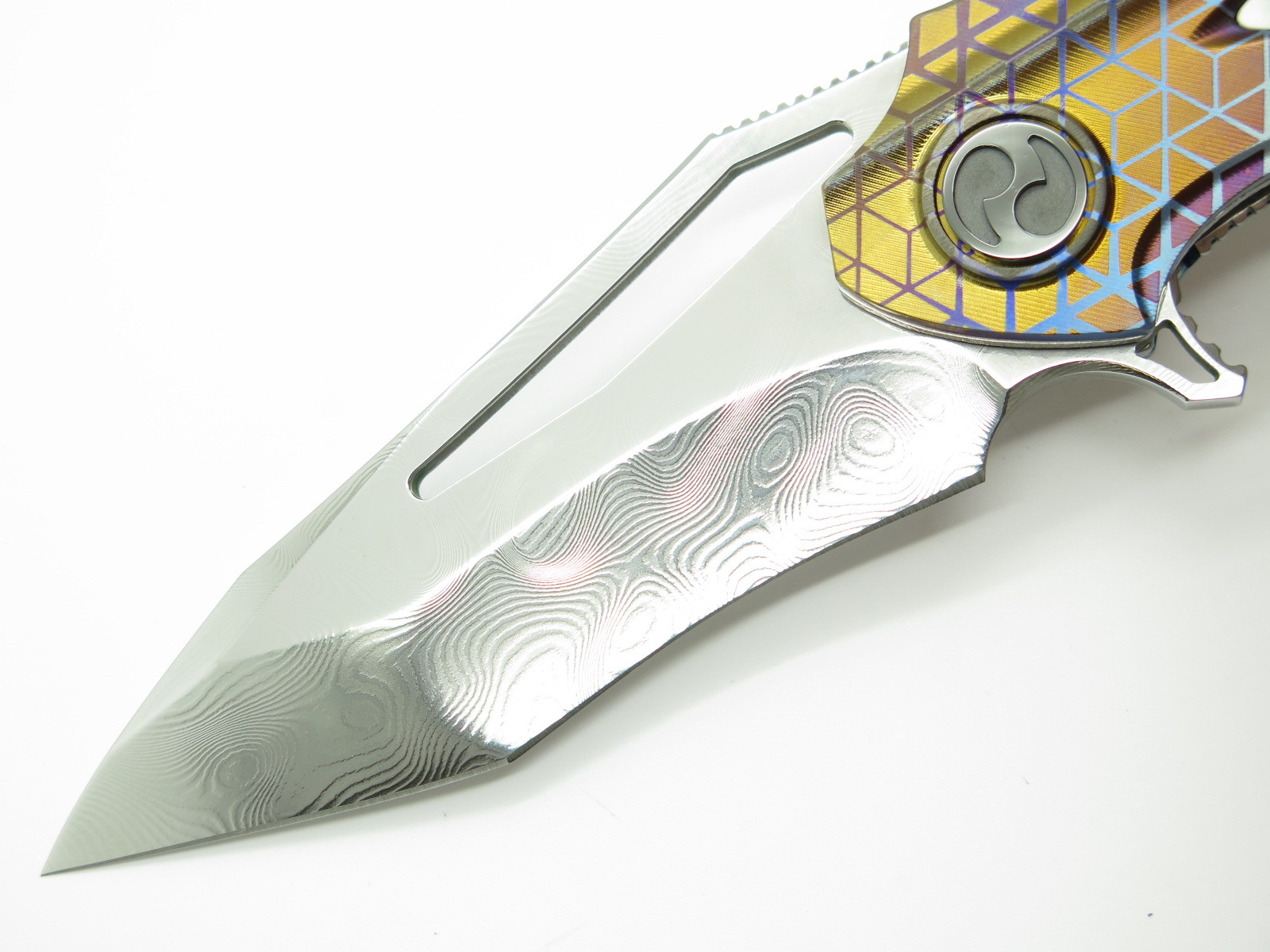 Dew Hara Seki Japan Custom 1/1 Noah Damascus Tanto Flipper Folding