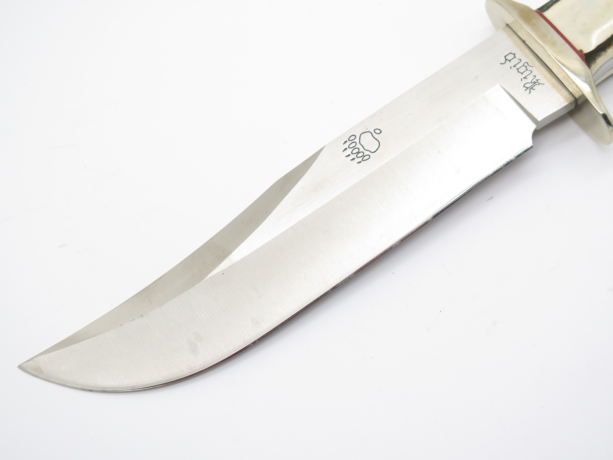 Vtg Rigid RG46 Seki Japan Tak Fukuta Stag Bowie AUS-8 Fixed Blade