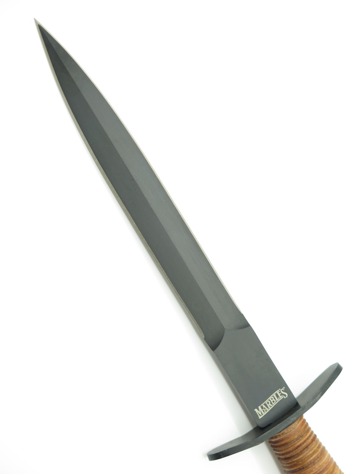 Factory 2nd Marbles V-42 Leather WWII Dagger Replica Fixed Knife