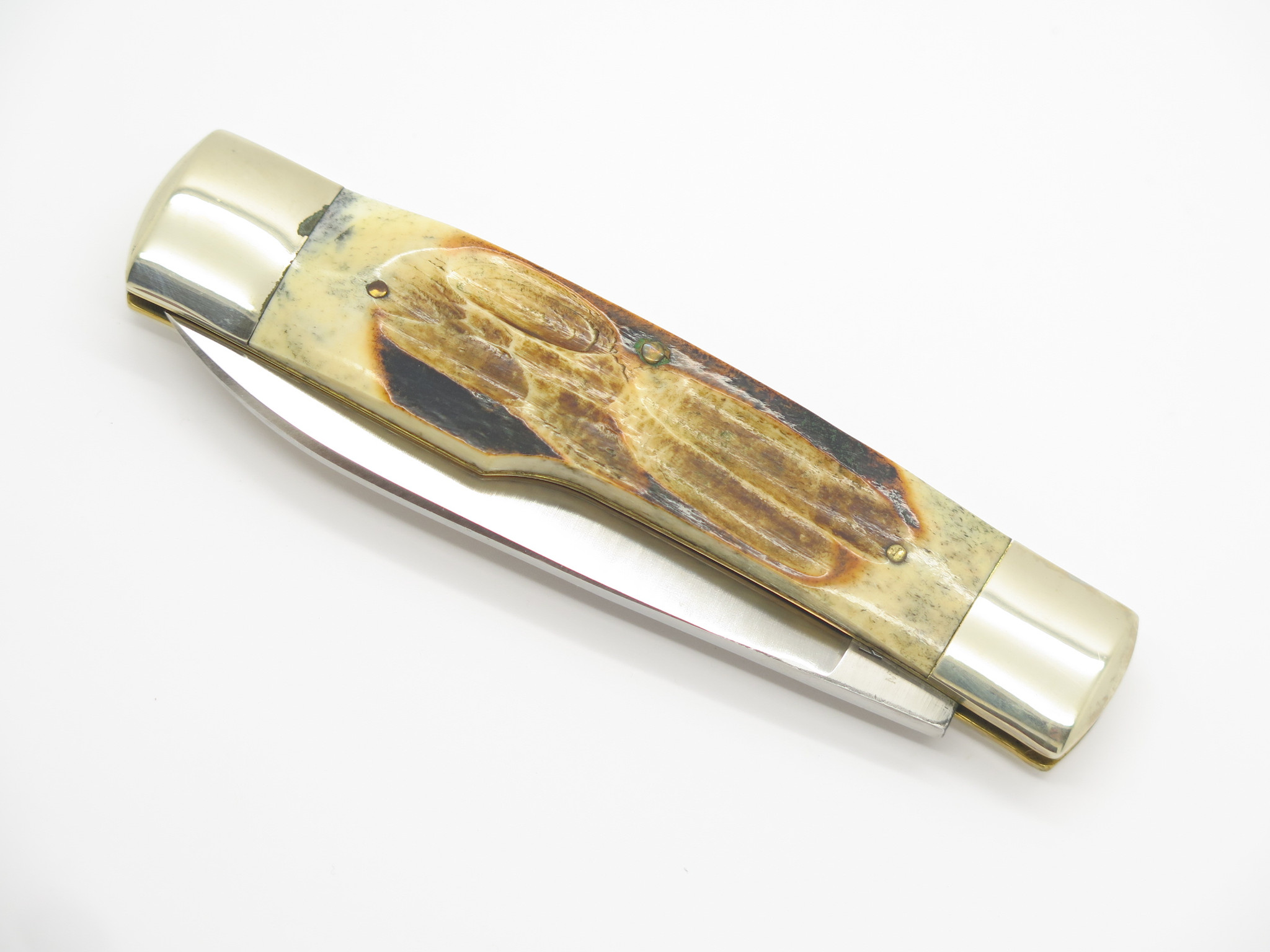 Vtg 1982-85 Parker & Son K404 Seki Japan 4.75 Gunstock Stag