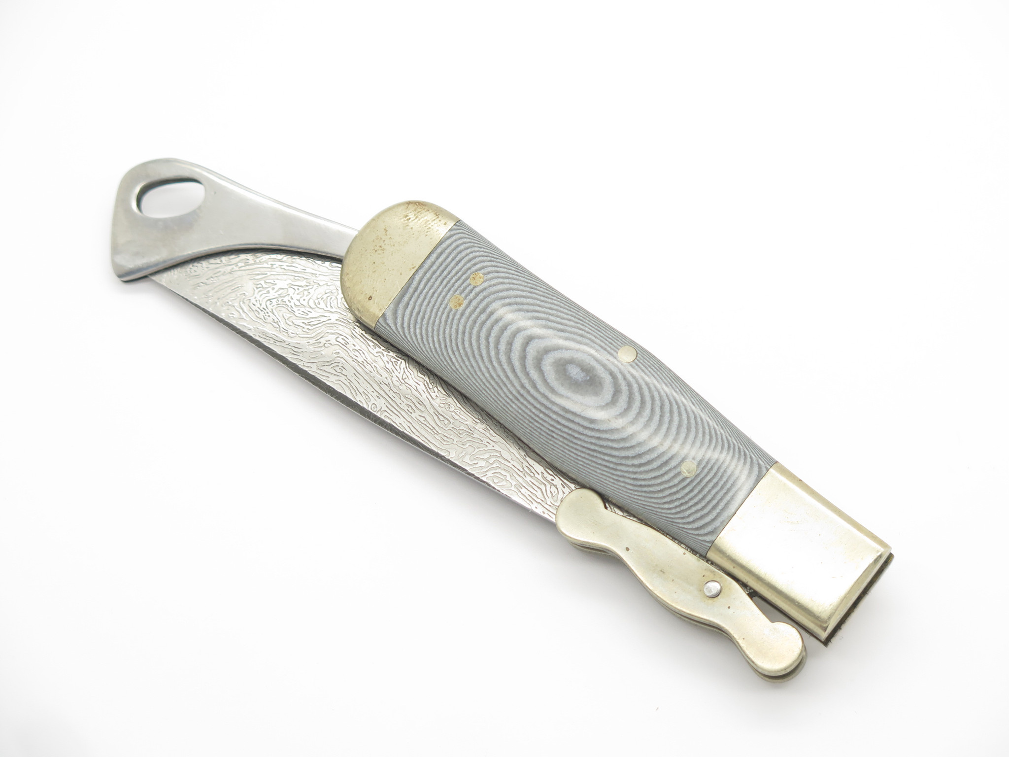 本日限定！SSK MM18 83cm Vtg 1982-85 Parker & Son K418 Seki Japan Micarta Damascus Folding