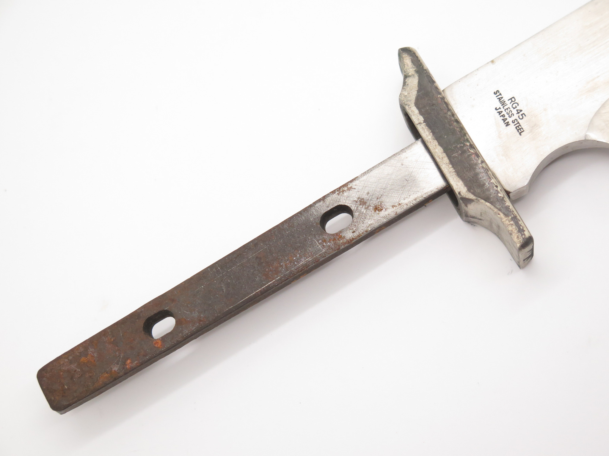 Vtg Rigid RG-45 Seki Japan Tak Fukuta Fixed Knife Making Bowie 7.5