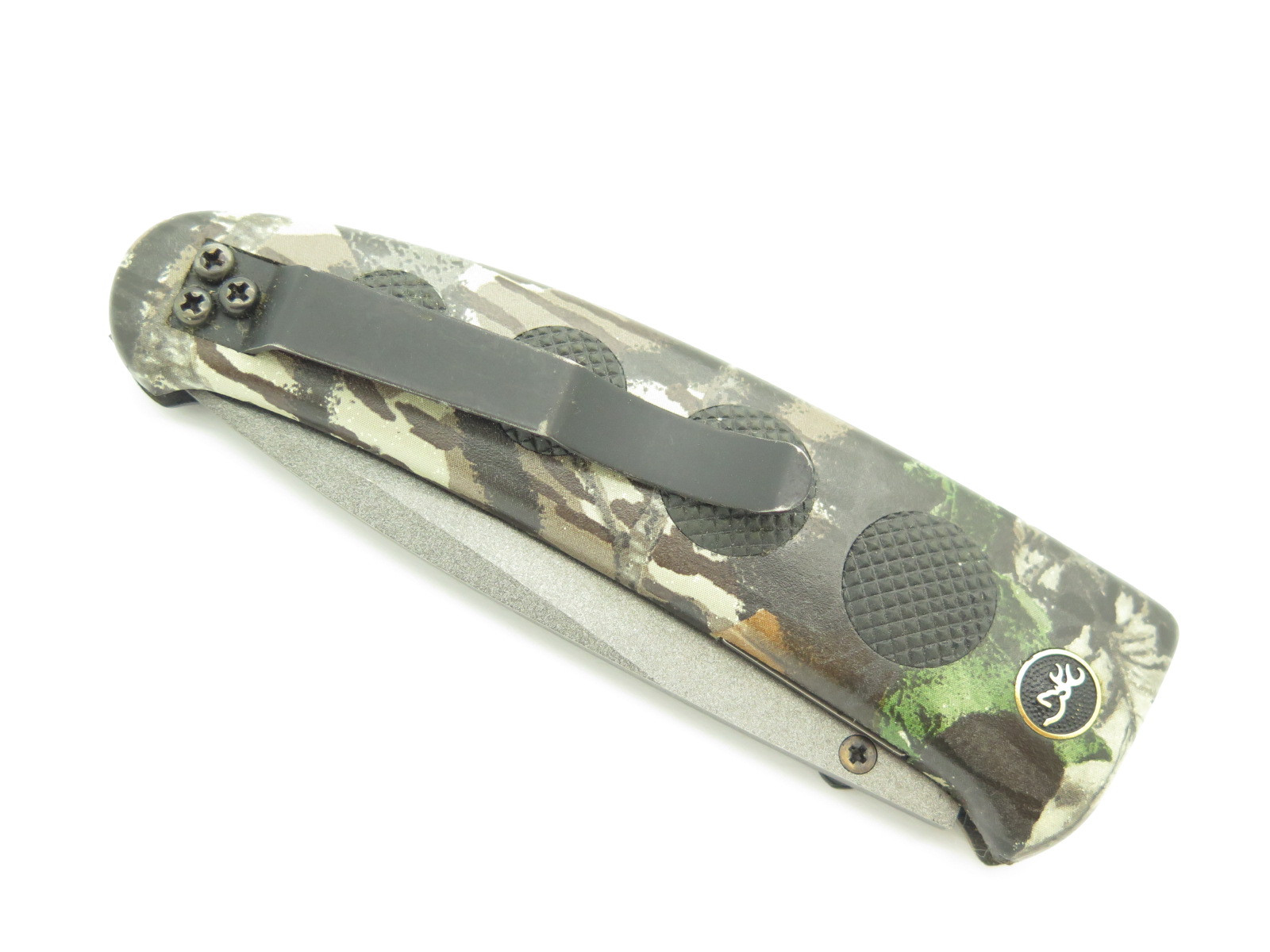 Vtg Browning 6012 Barracuda Hiro Seki Japan Camo Folding Hunter