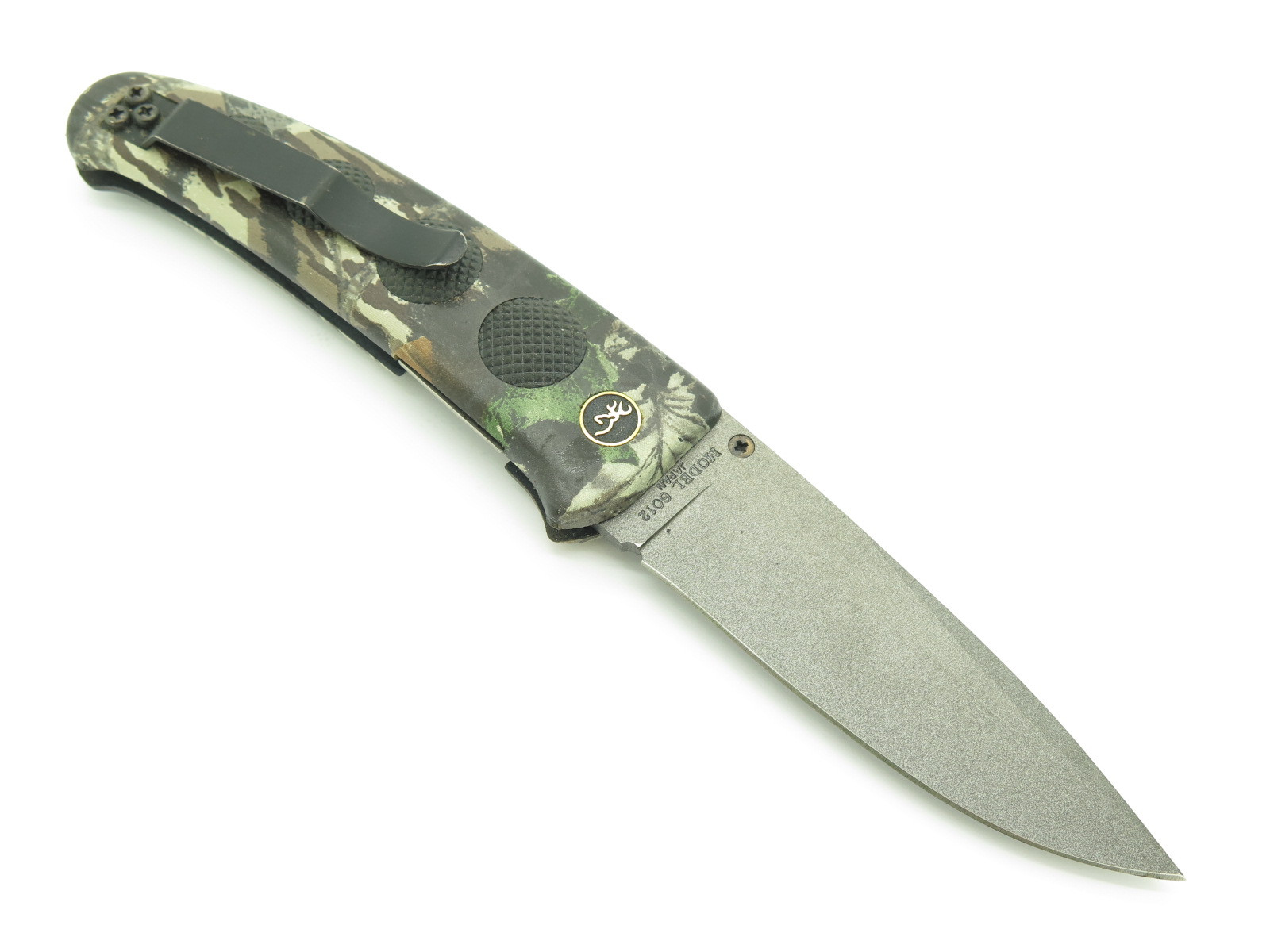Vtg Browning 6012 Barracuda Hiro Seki Japan Camo Folding Hunter