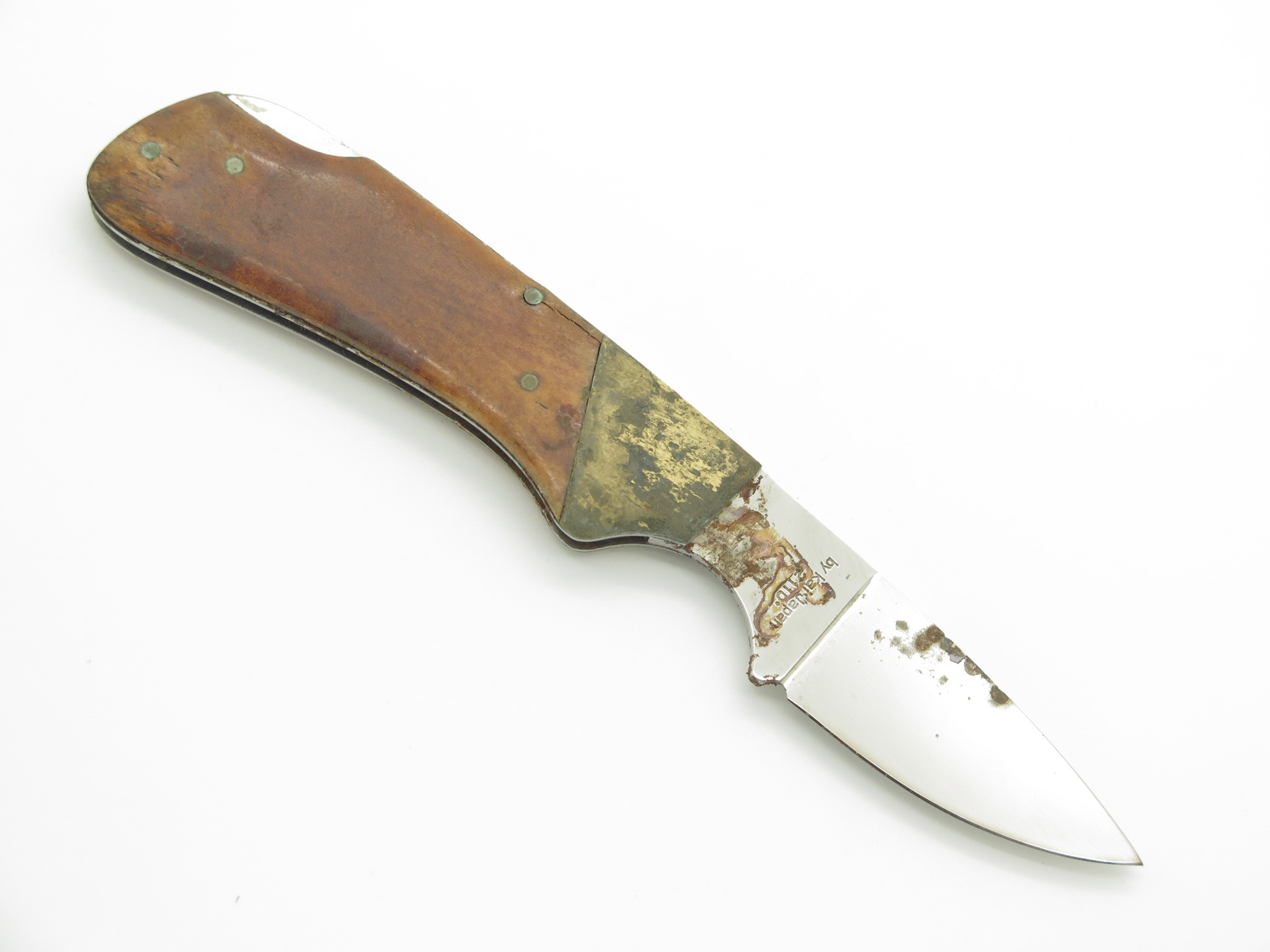 Vtg Kershaw Kai 2110 Seki Japan Bone Handle 3.25