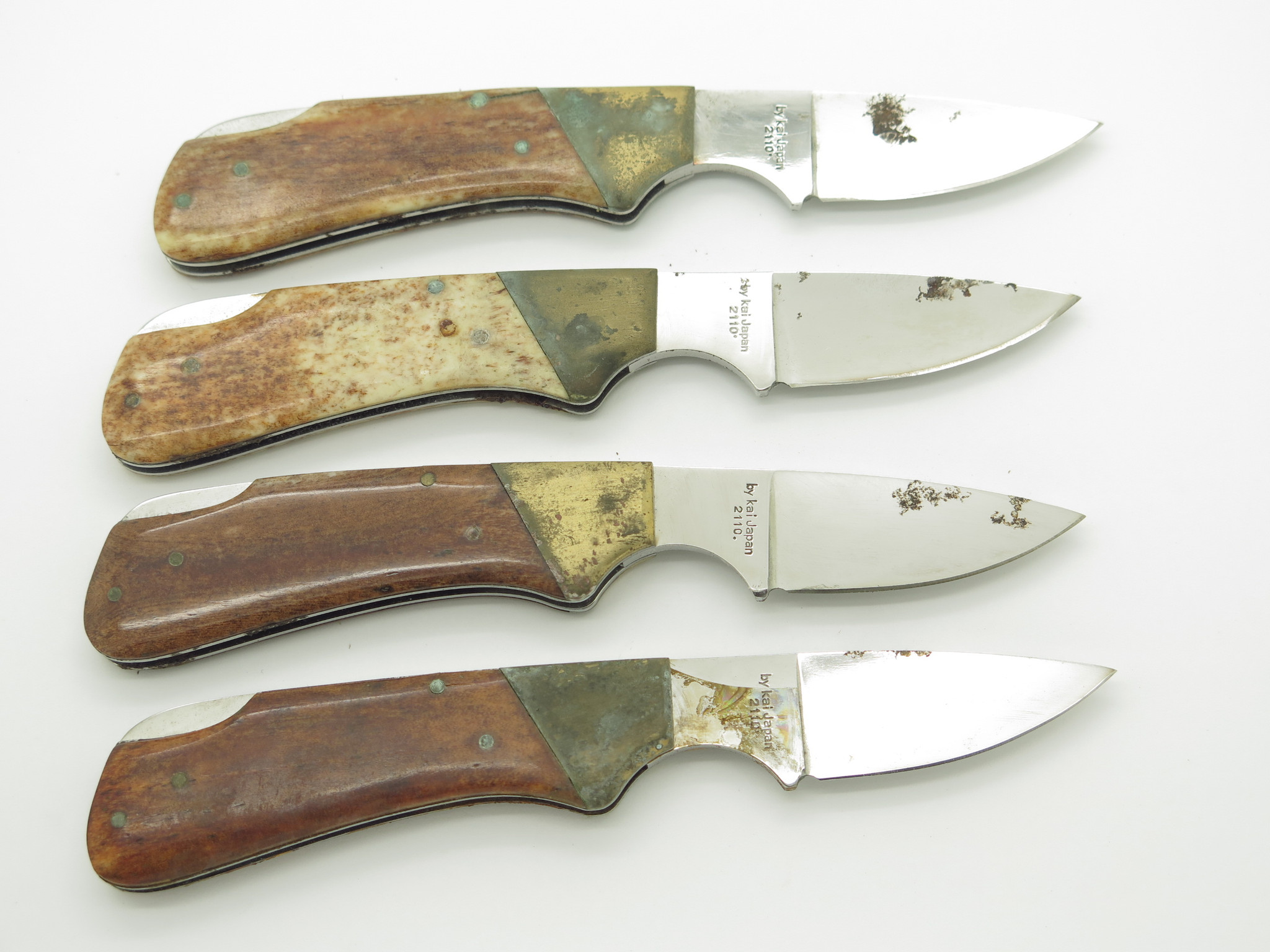 欅　2100ｘ300ｘ45ｍｍ Vtg Kershaw Kai 2110 Seki Japan Bone Handle 3.25