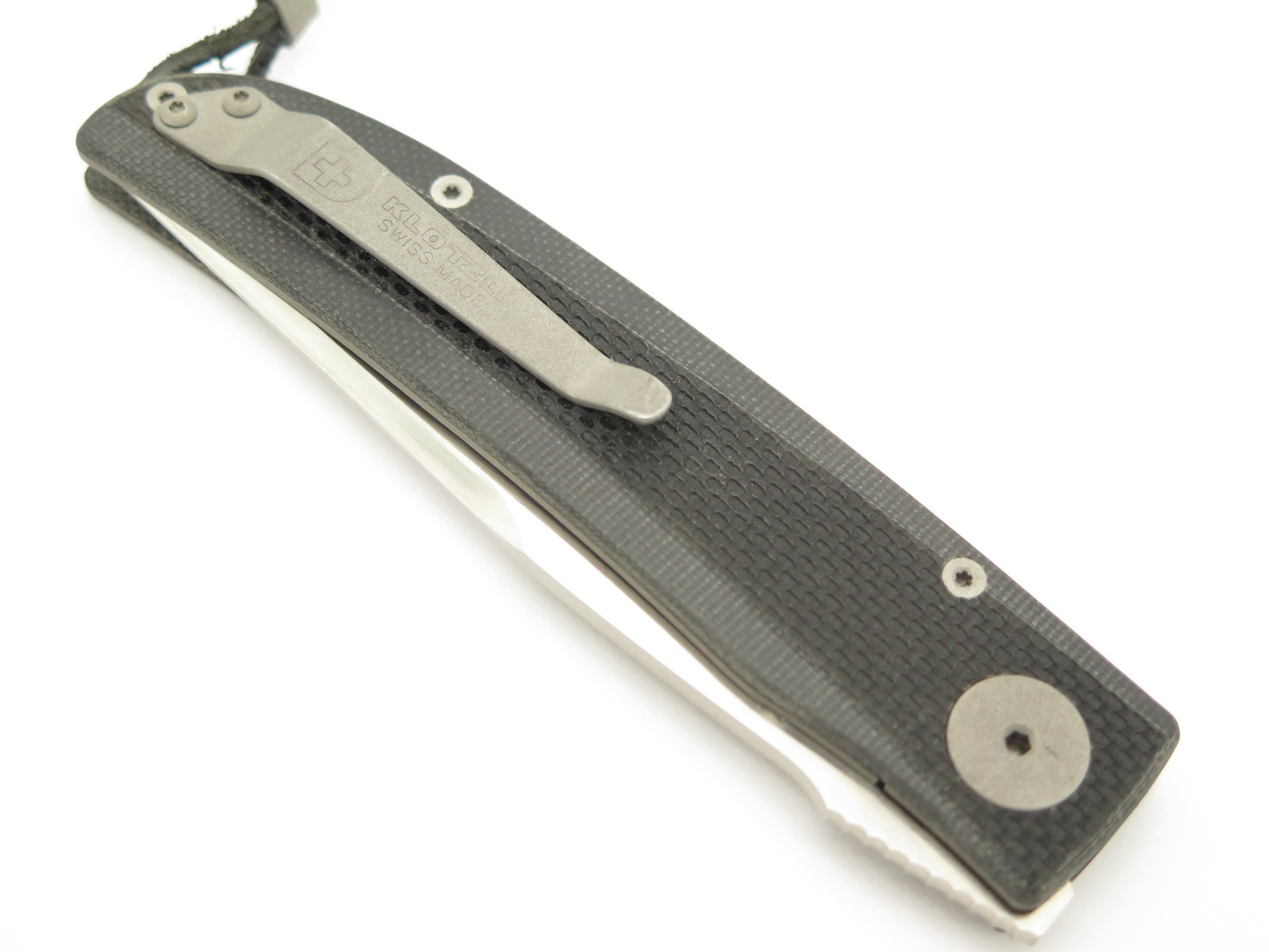 Vtg Klotzli Walker Design ATS34 Swiss Switzerland Linerlock