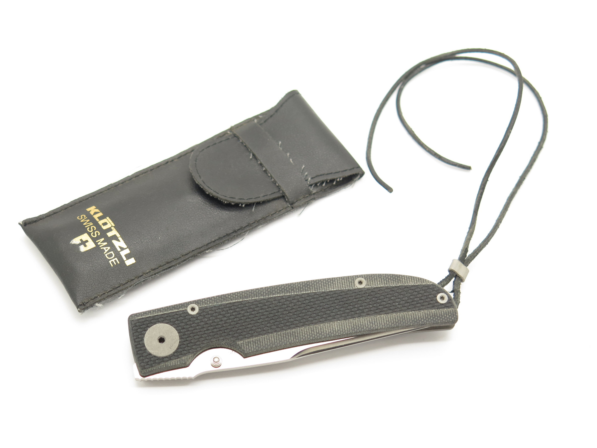Vtg Klotzli Walker Design ATS34 Swiss Switzerland Linerlock