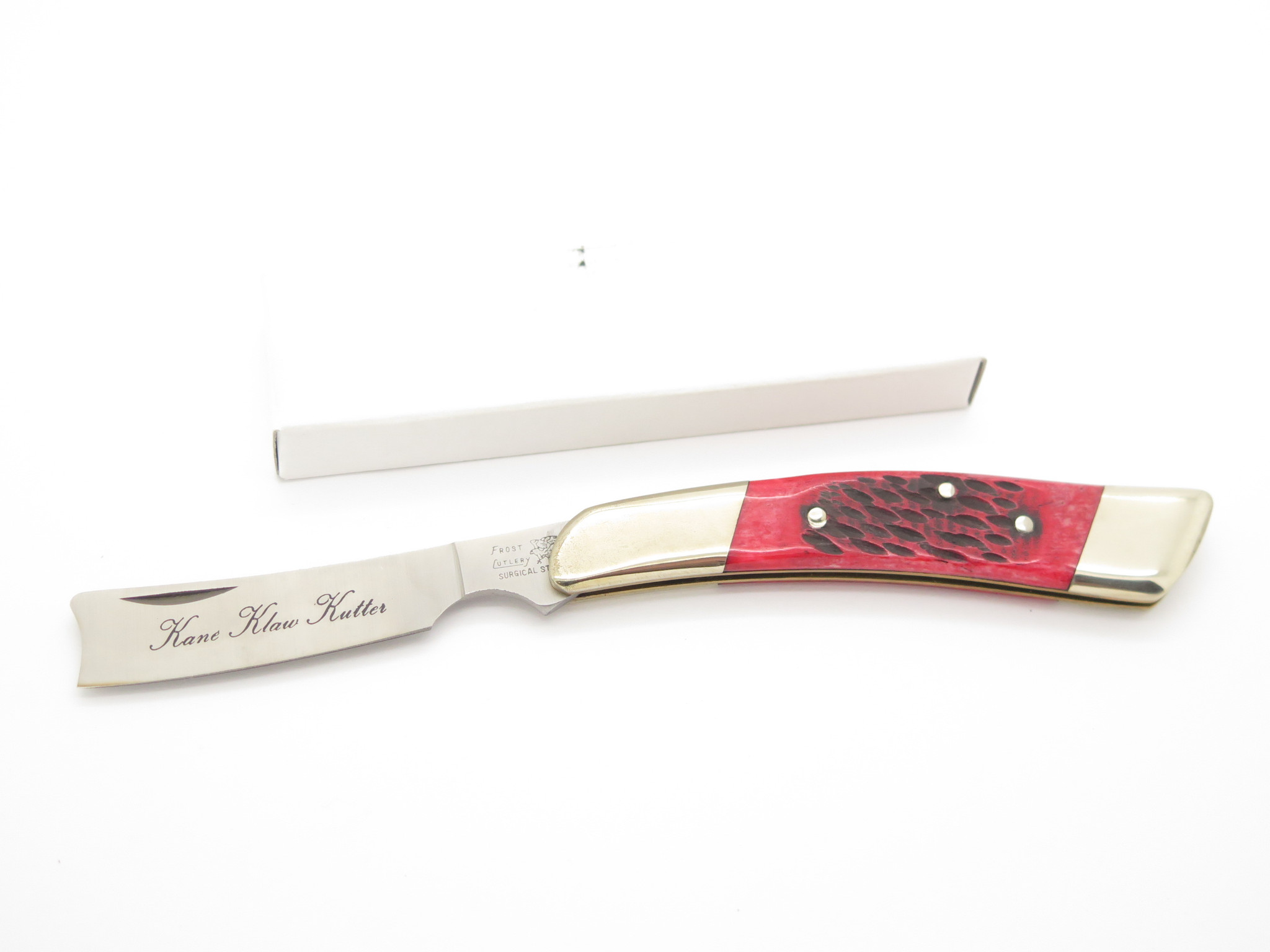 Vtg Frost Cutlery Seizo Imai Seki Japan Red Bone Razor Folding