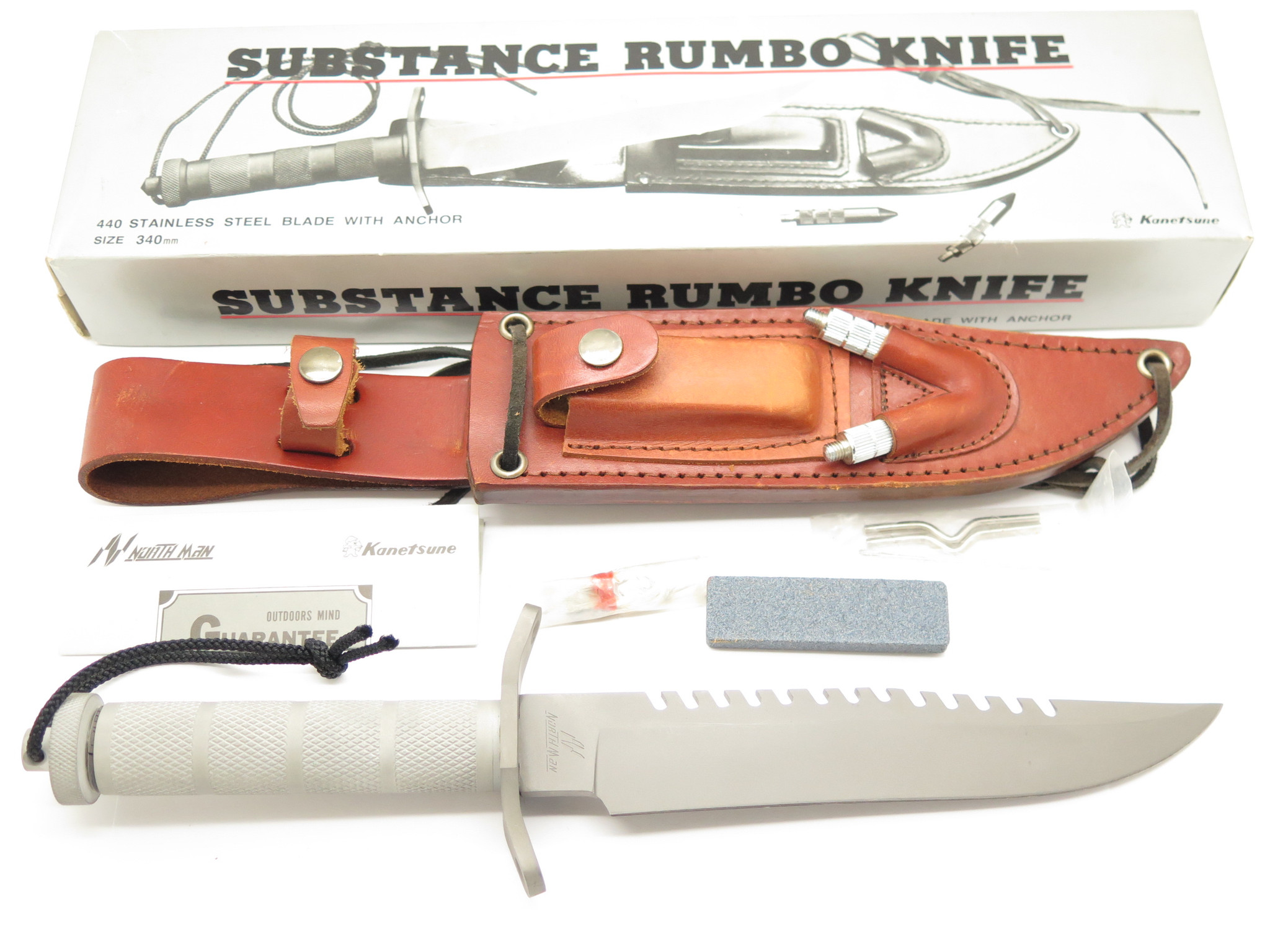 Vtg Kanetsune Seki Japan Fixed Bowie Survival Knife Lile & Rambo