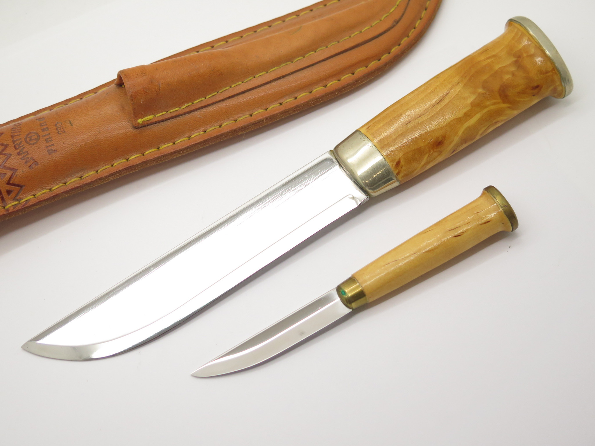 Vtg Custom J. Marttiini Finland 290 Puukko Piggyback Fixed