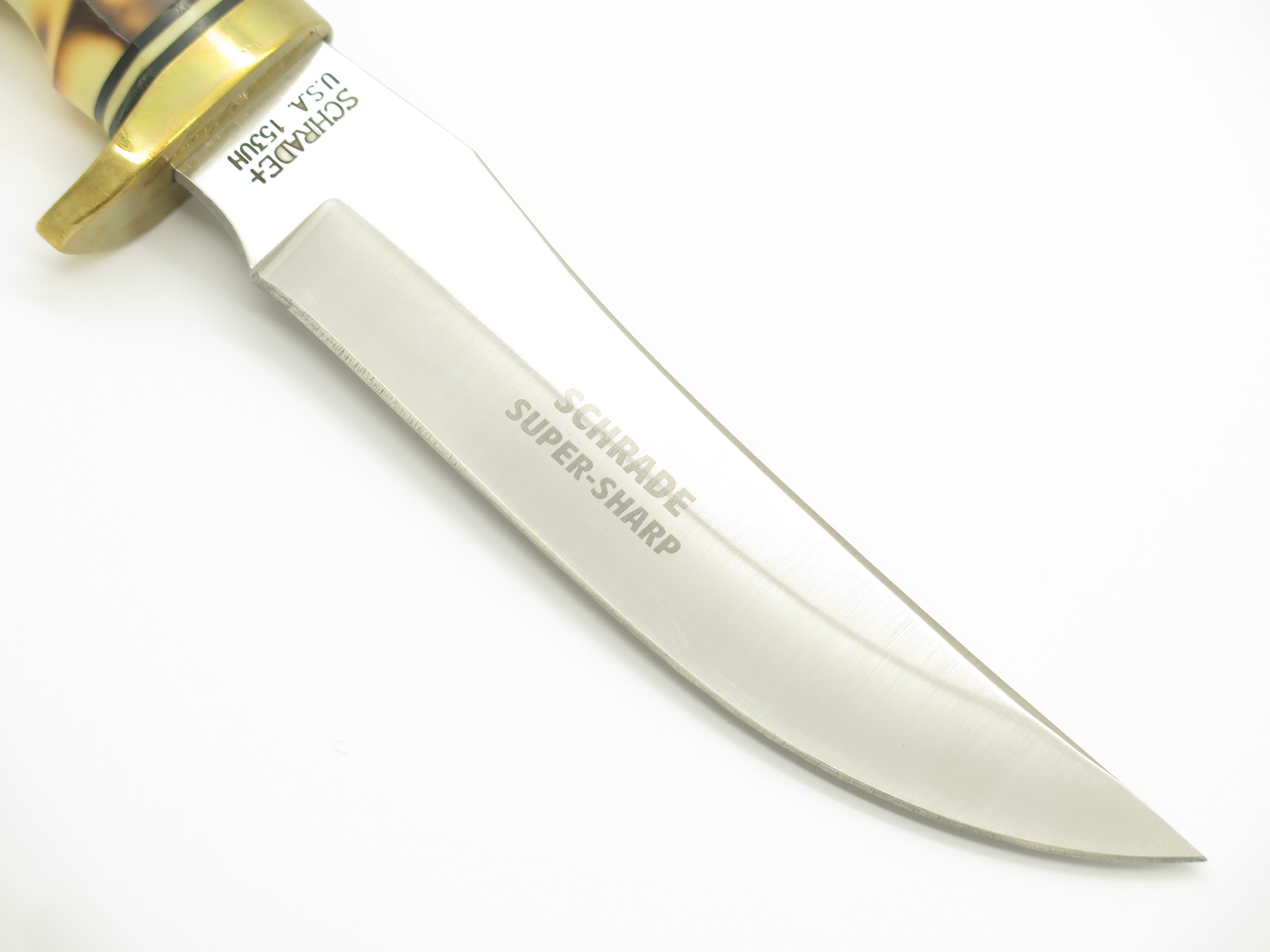 Vtg Schrade Uncle Henry 153UH USA Golden Spike Fixed 5