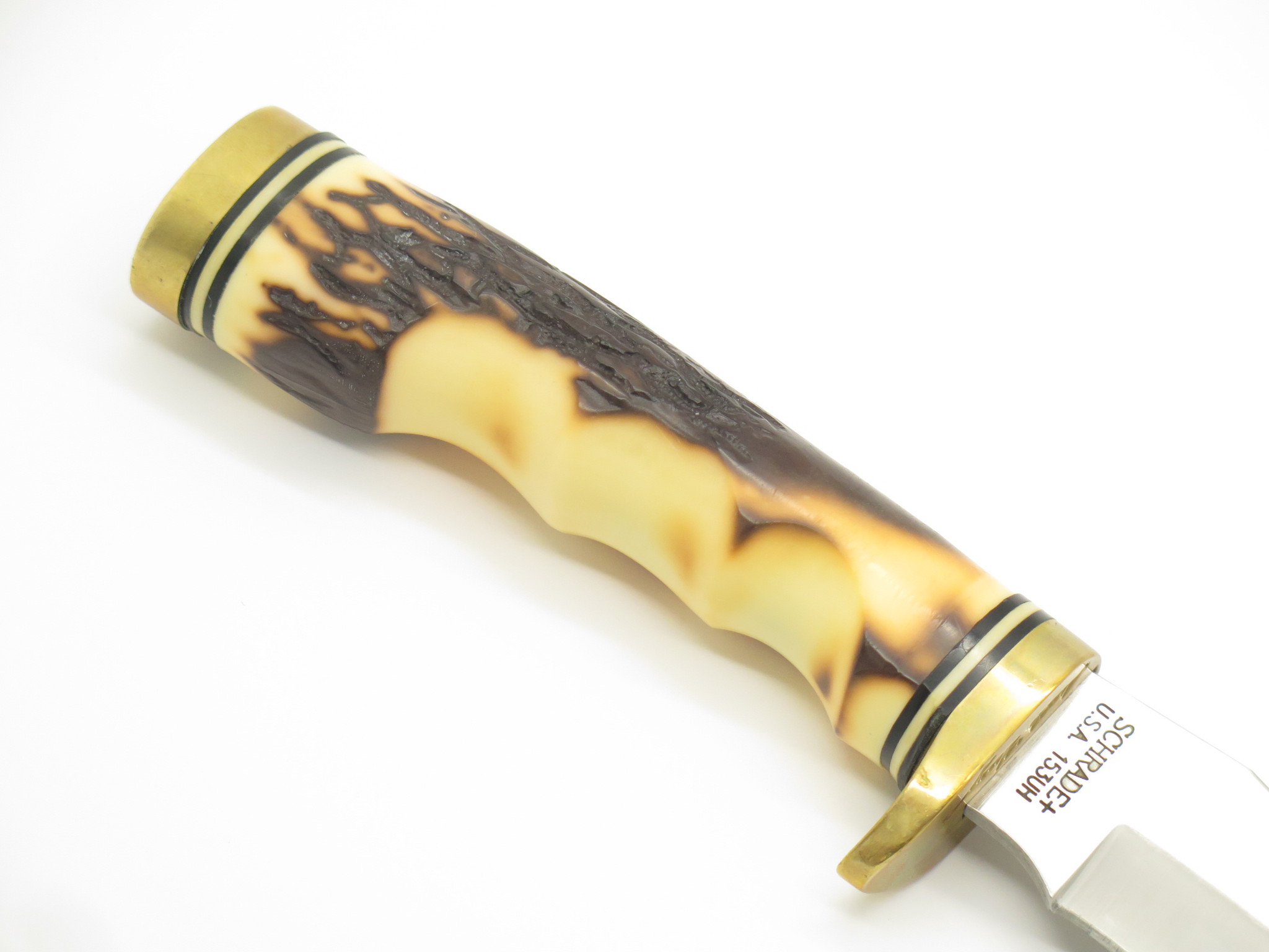 Vtg Schrade Uncle Henry 153UH USA Golden Spike Fixed 5