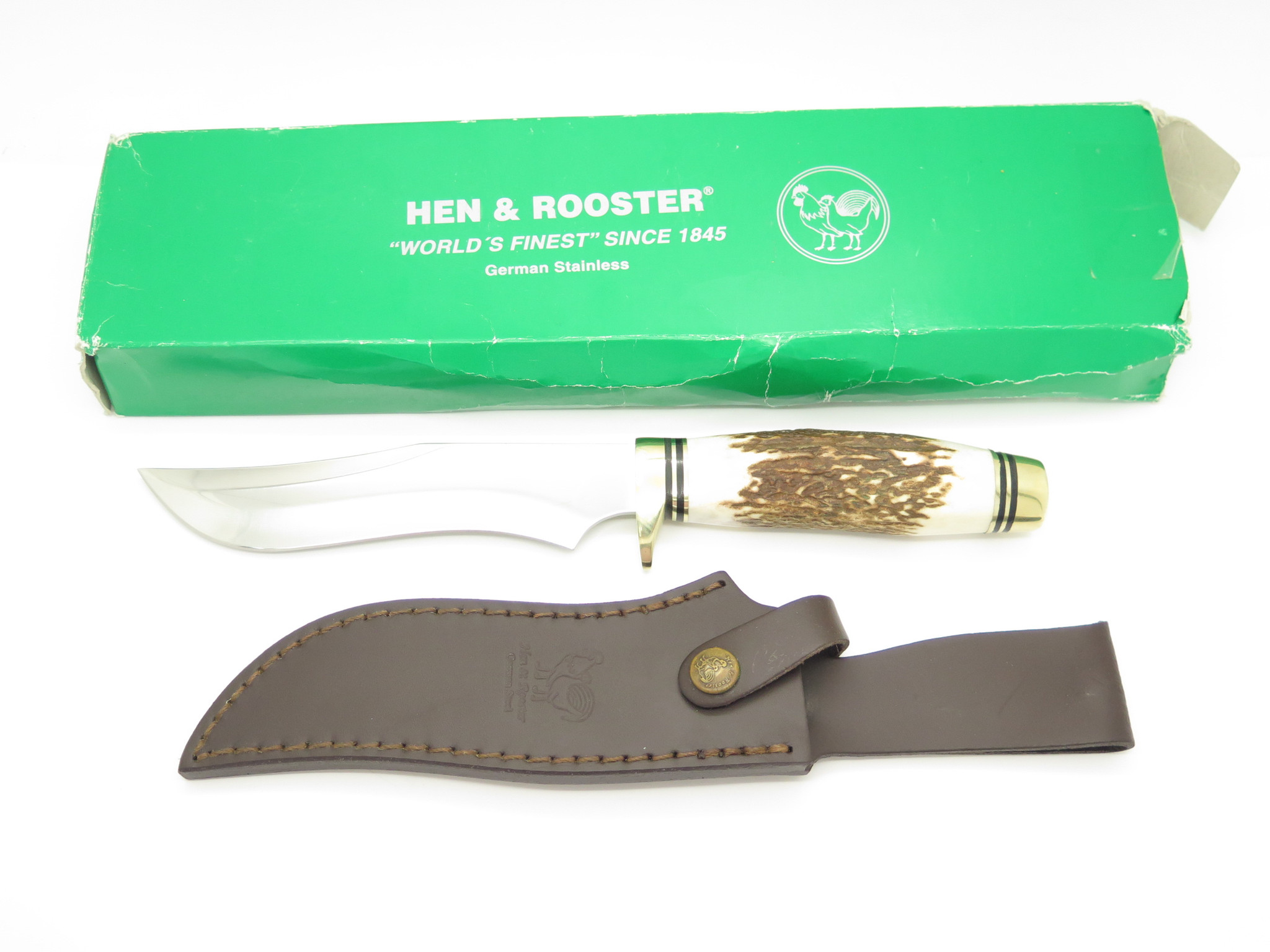 Vtg Hen & Rooster HR-4800 Spain Stag Hunting Fixed 6