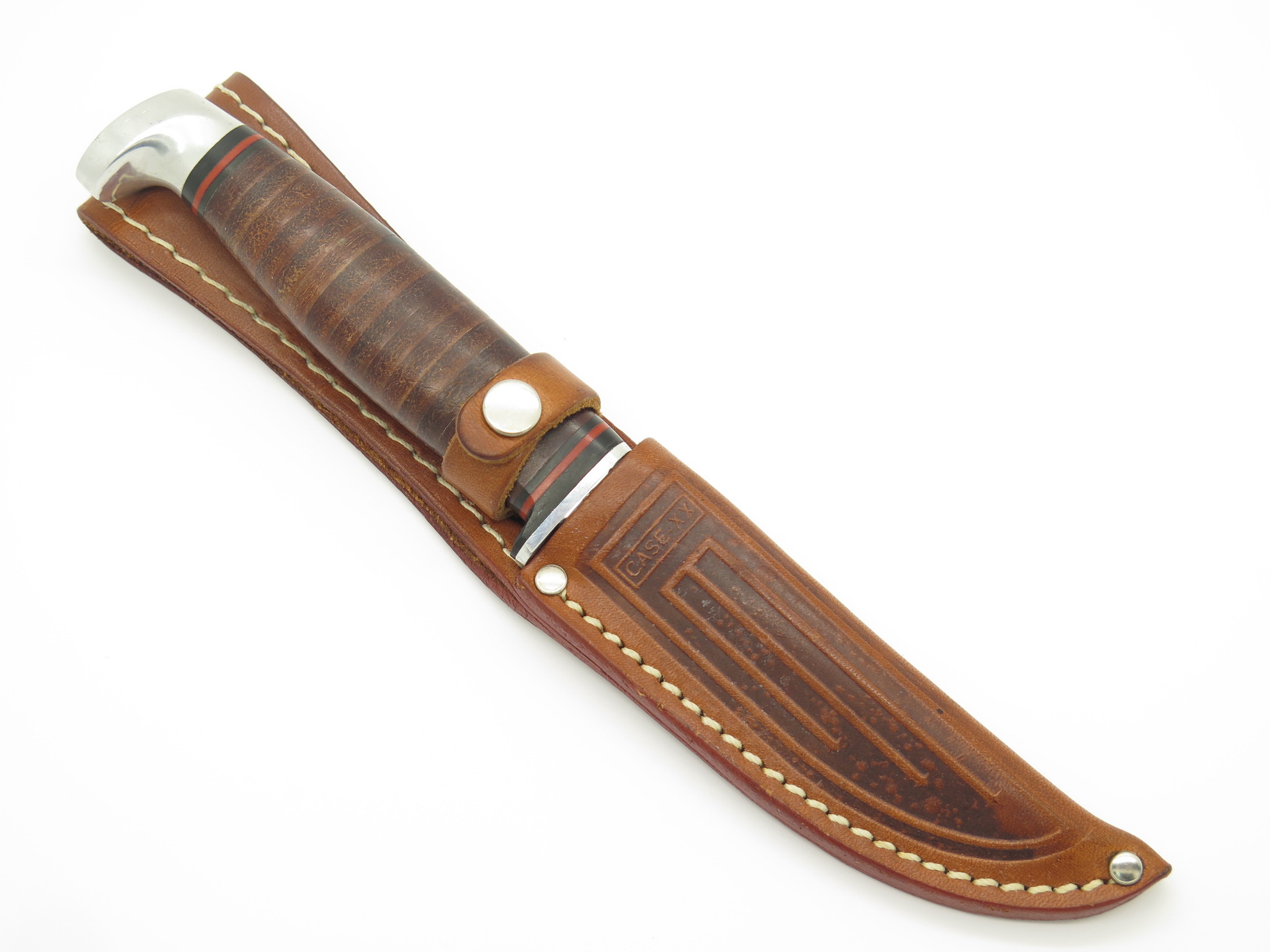 Vintage 1965-1969 Case XX 366 Stacked Leather Fixed Blade