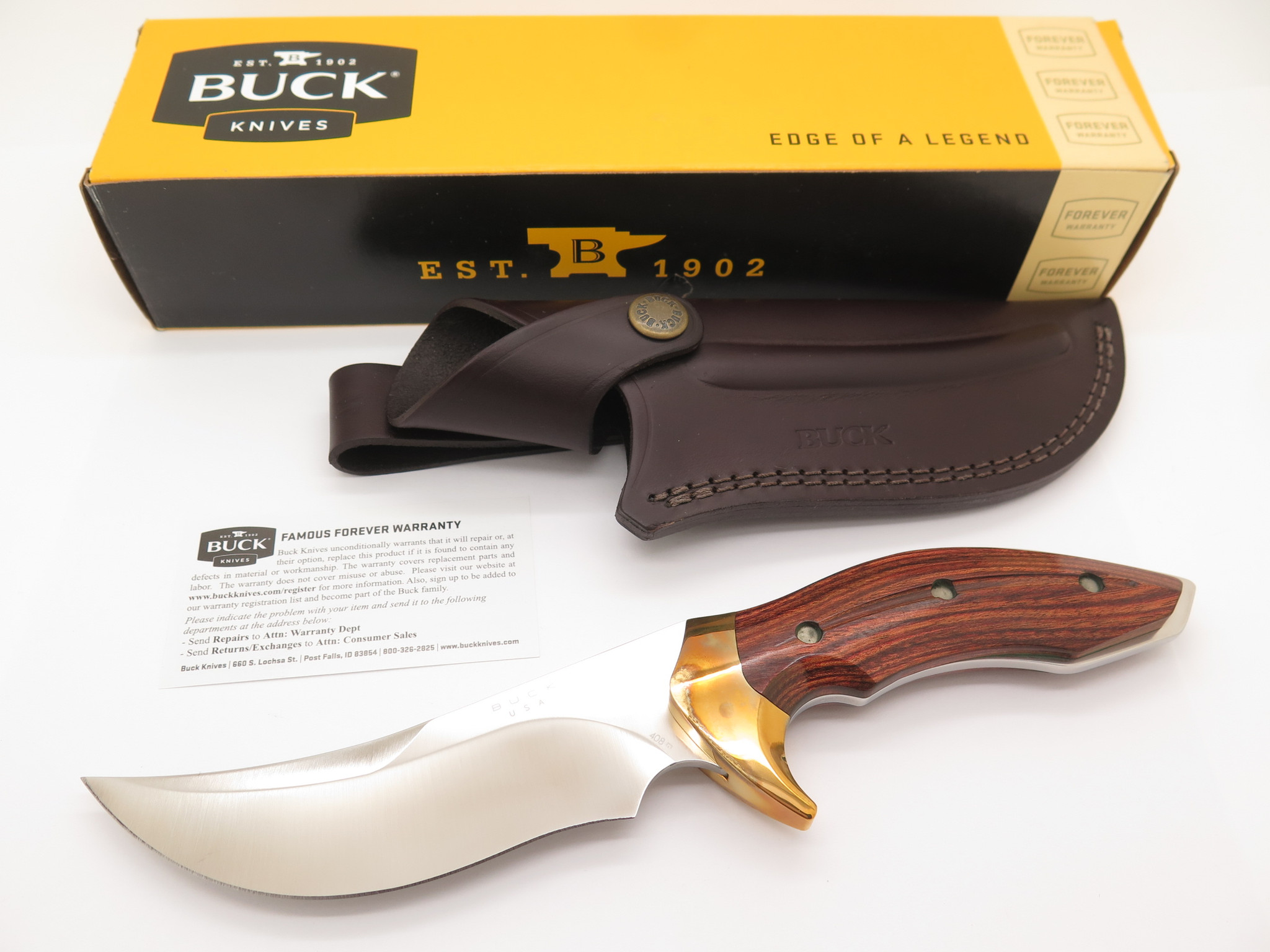 Buck 408 408RWS Kalinga Pro S30V Rosewood Fixed Blade Hunting