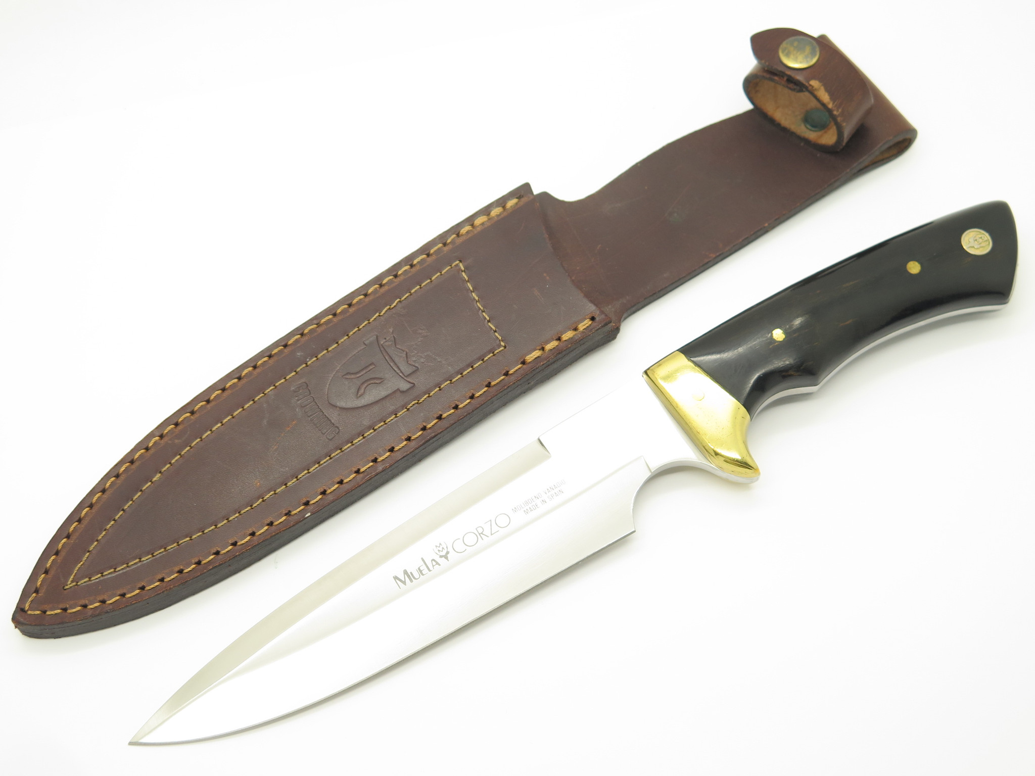 1991年製ロス・テンブラーズ　MADE in SPAIN Vtg Muela Corzo Buffalo Horn Stainless Spain Hunting Fixed 7