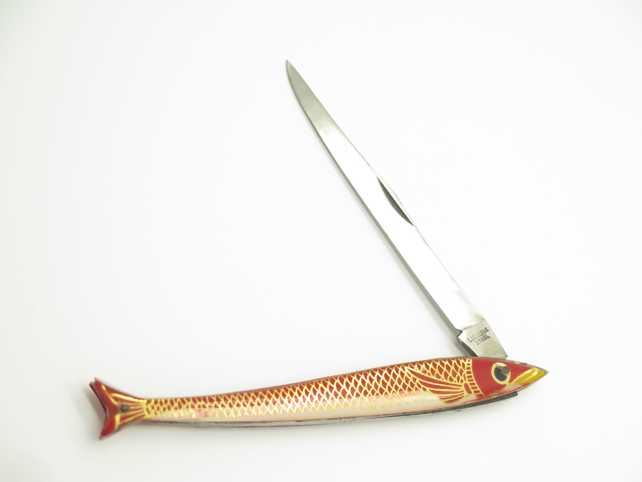 Vintage 1950s Yasuo Imai Seki Japan Red Fish 5
