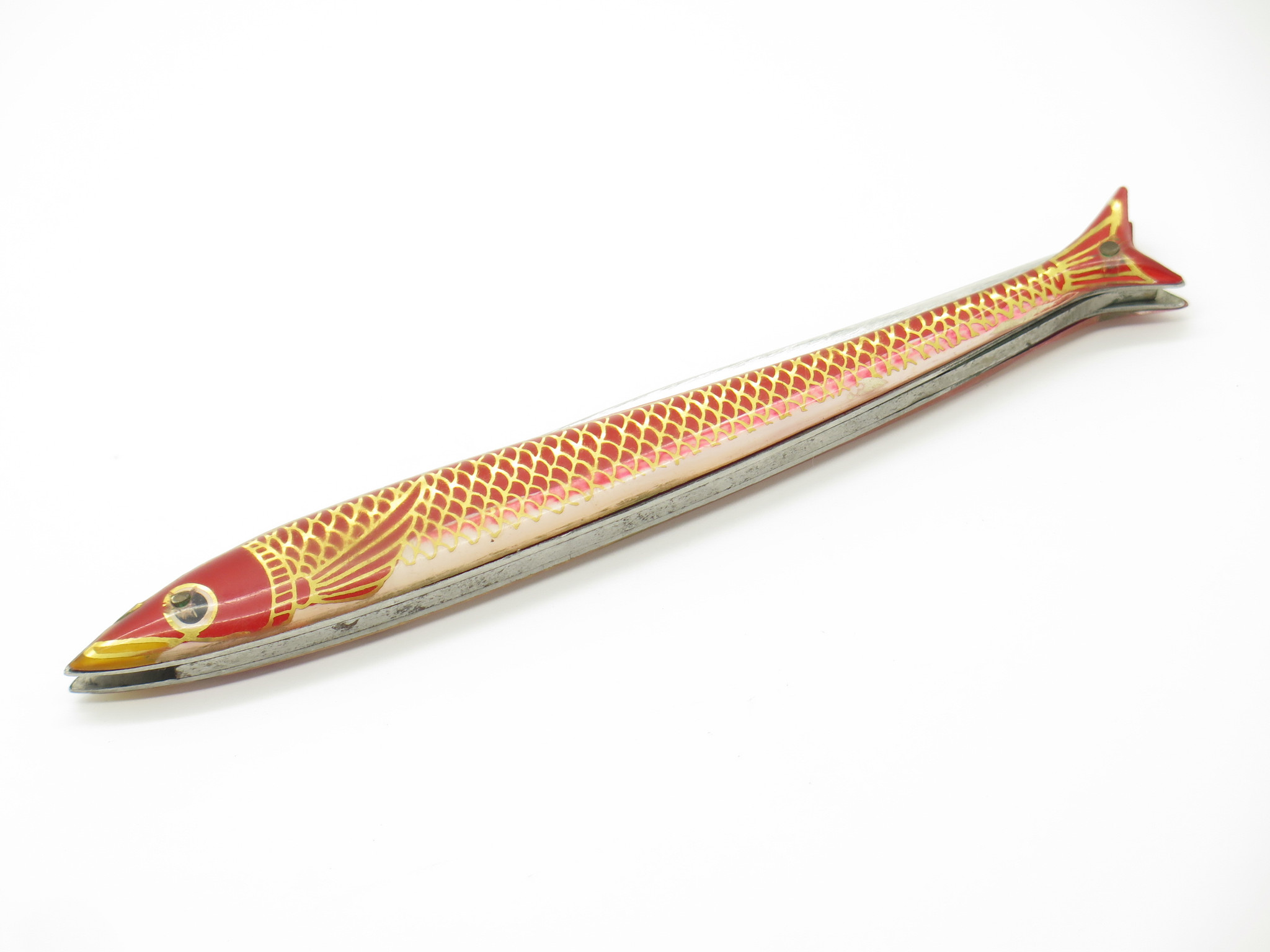 Vintage 1950s Yasuo Imai Seki Japan Red Fish 5