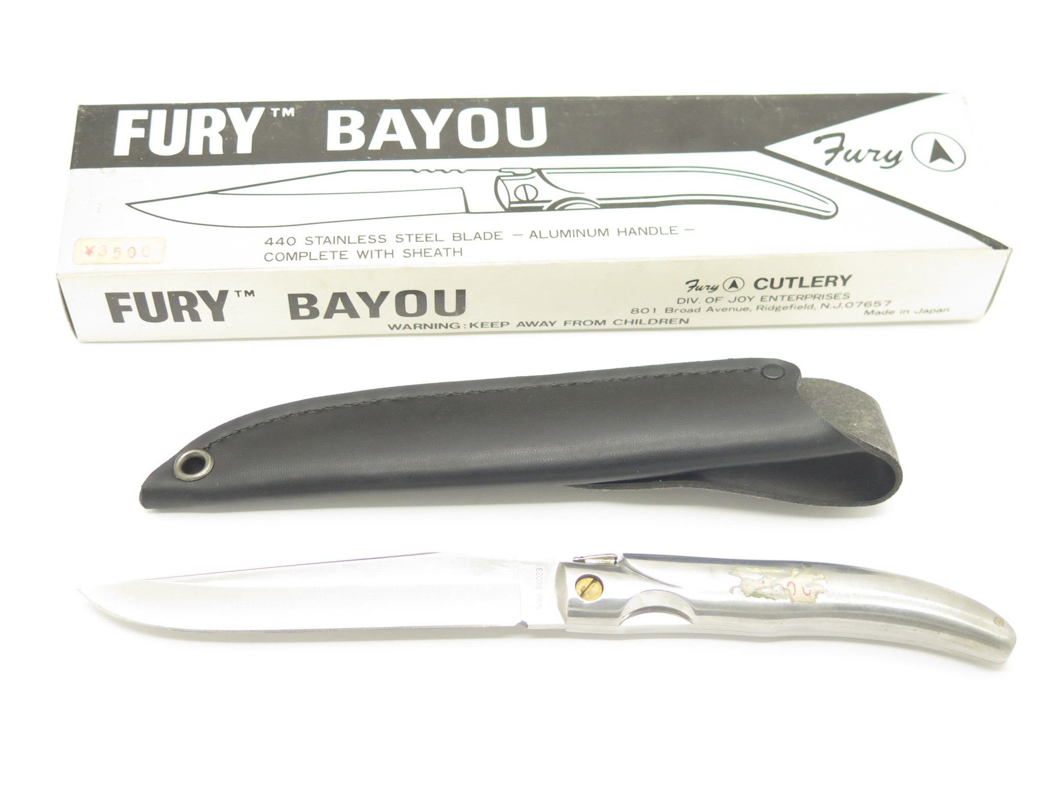 Vtg Fury 66023 Bayou Seki Japan fixed laguiole 440 Stainless Fixed