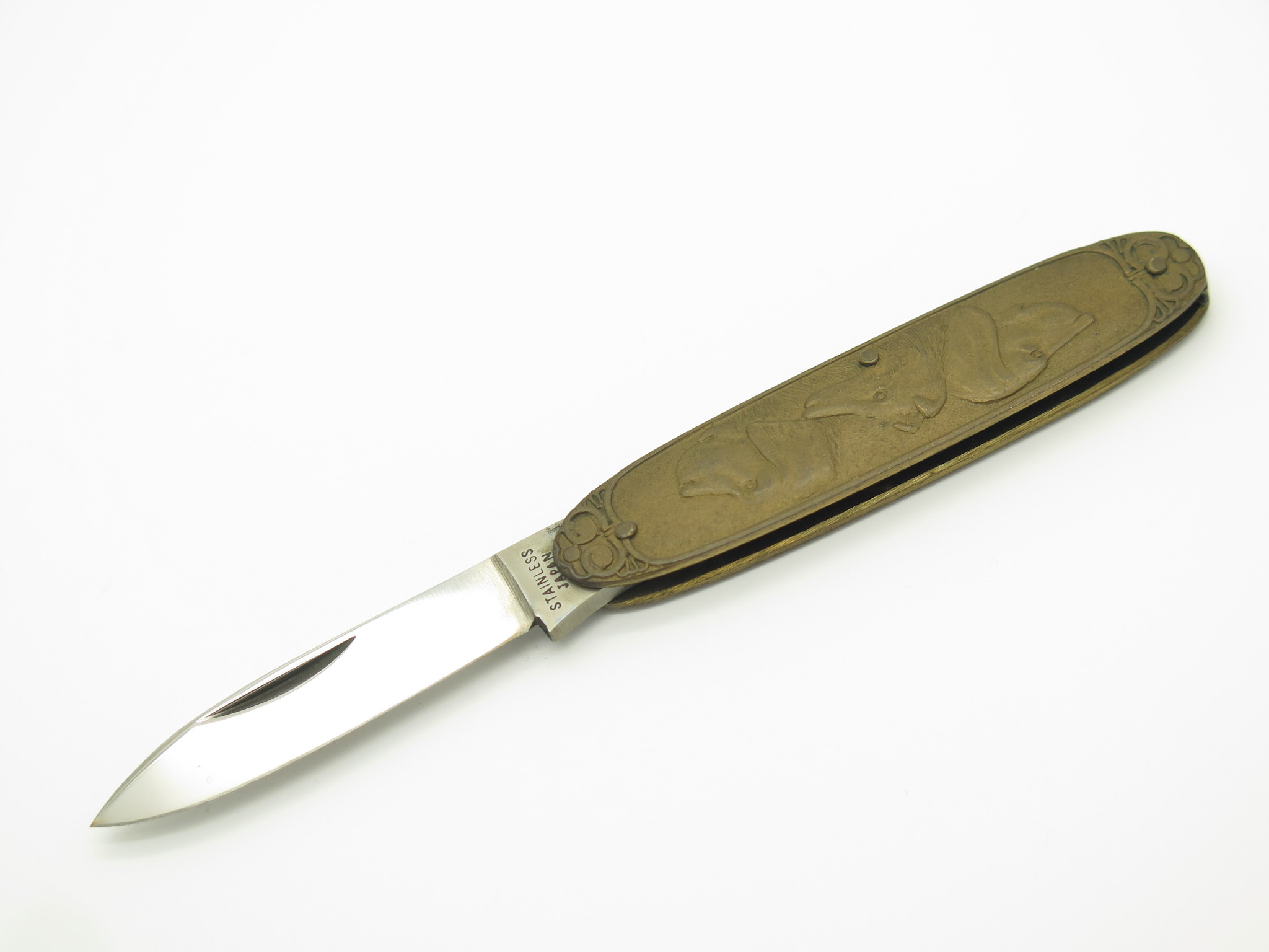 オ*コ様 「正規品」SEKI 雨　EDC フィジェットトイ　SS製　調整済み　手 Vintage Seizo Imai Seki Japan Brass Handle Dog Gentleman Folding
