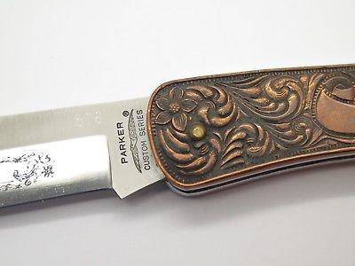 Vtg Parker Custom Seki Japan Renaissance Copper Scroll Folding