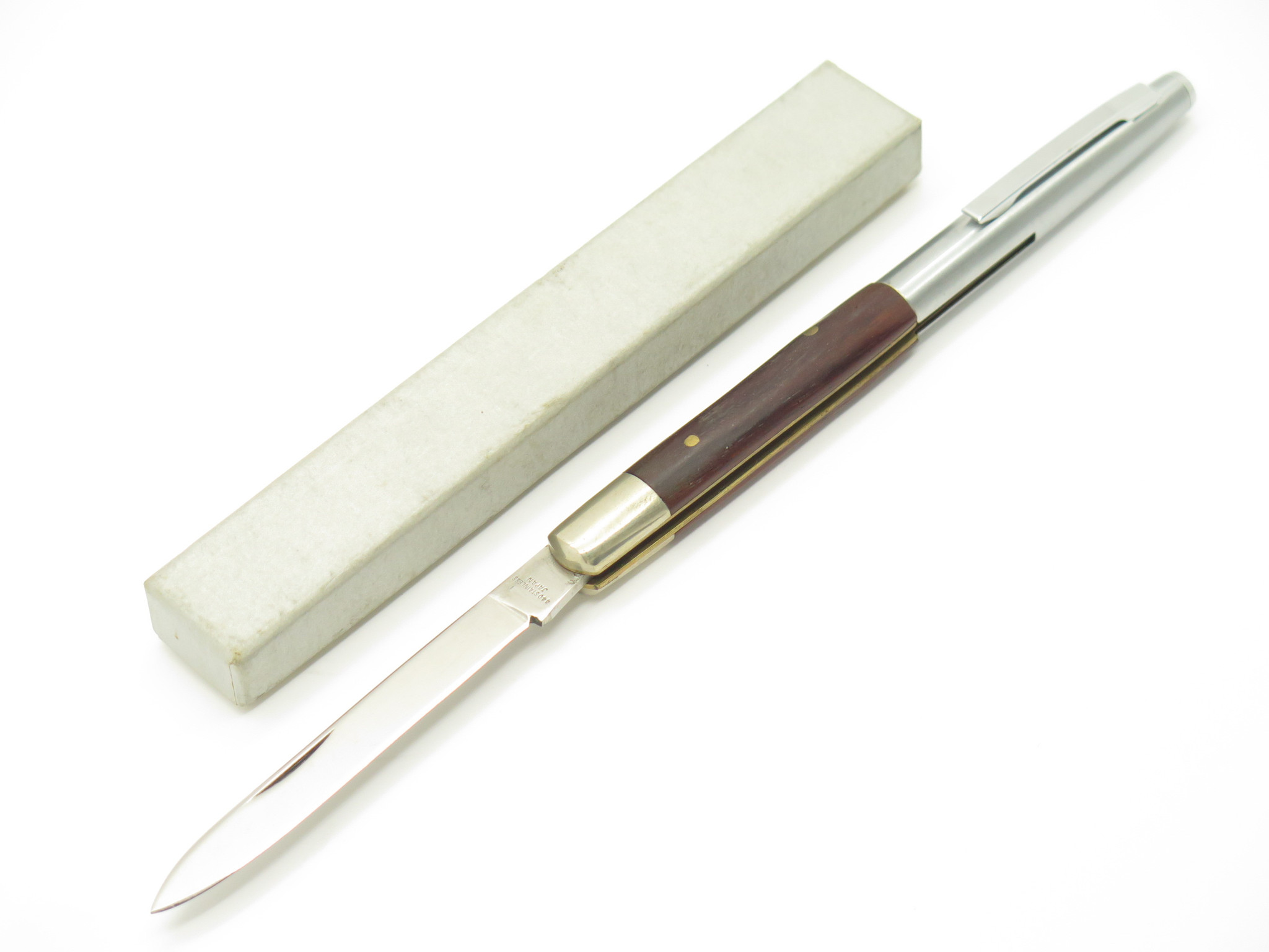 Vintage 1980s Seki Japan Pen Top Folding Shirt Pocket Knife